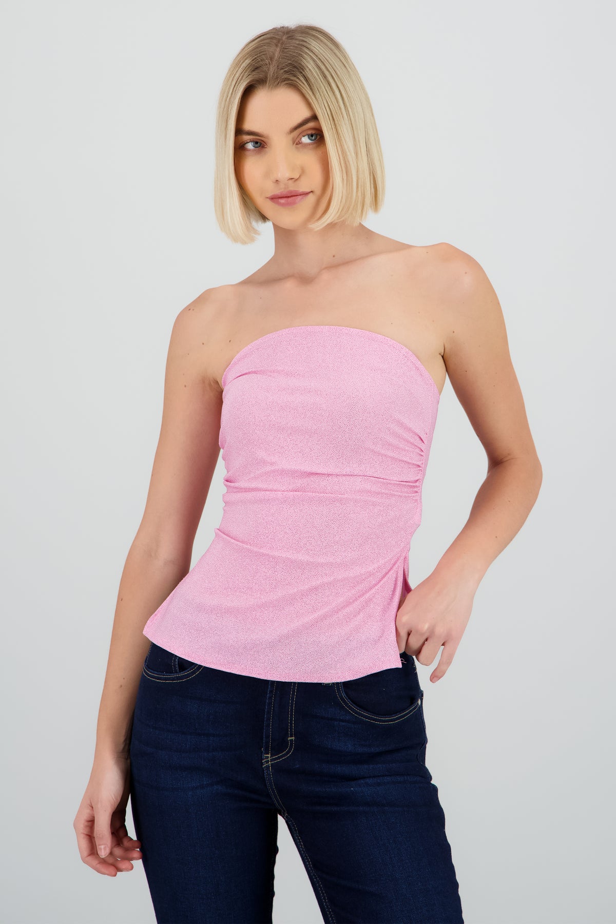Top bandeau brillos ROSA
