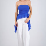 Top strapless drapeado