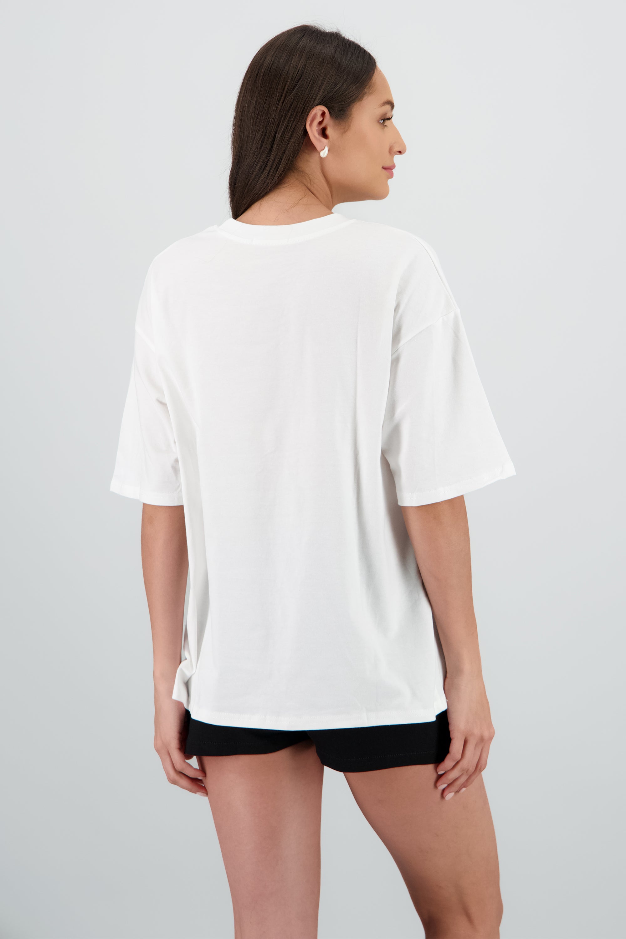 Playera estampada pimiento fit oversized BLANCO COMBO