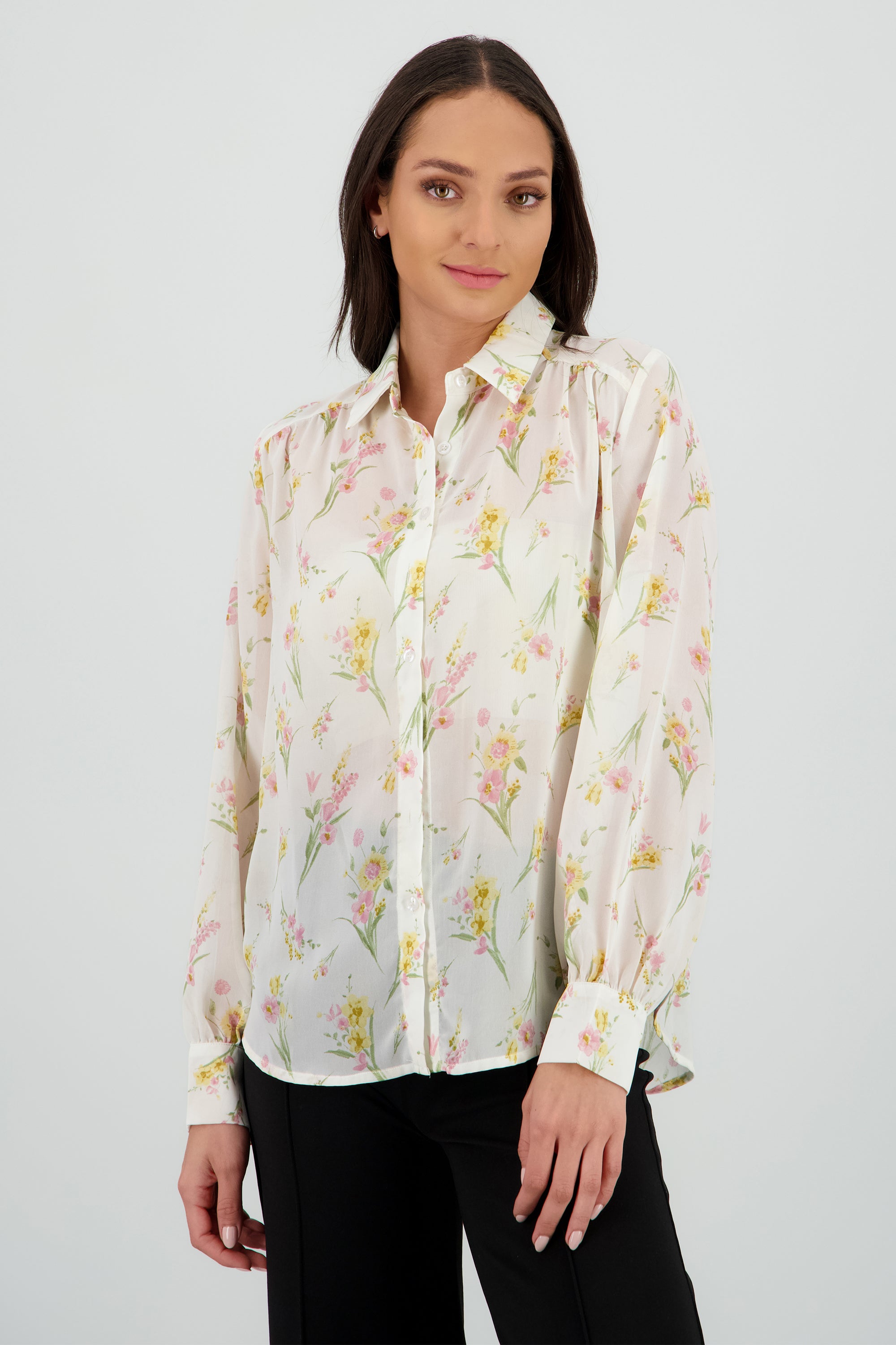 Blusa manga larga BLANCO COMBO