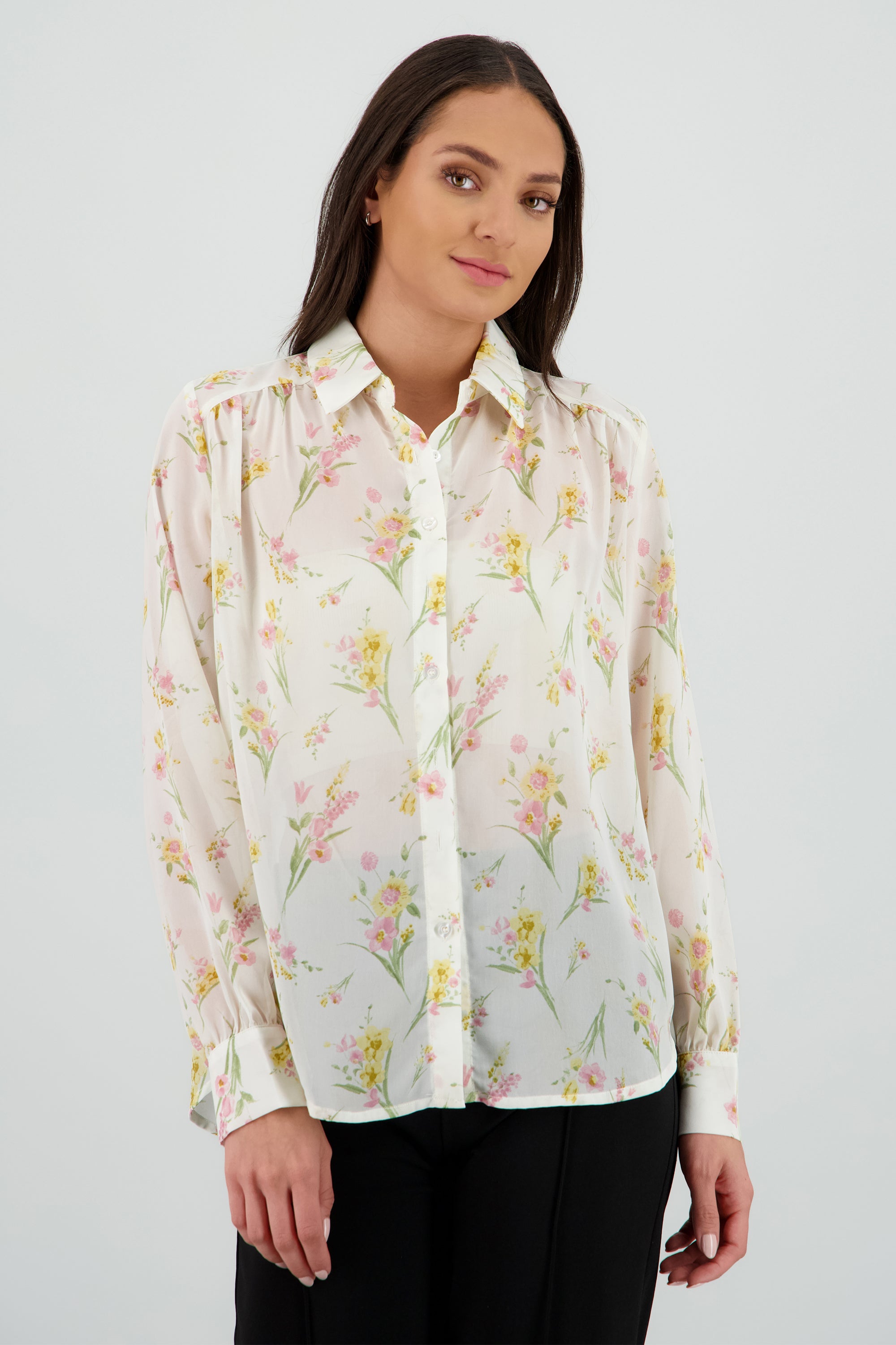 Blusa manga larga BLANCO COMBO