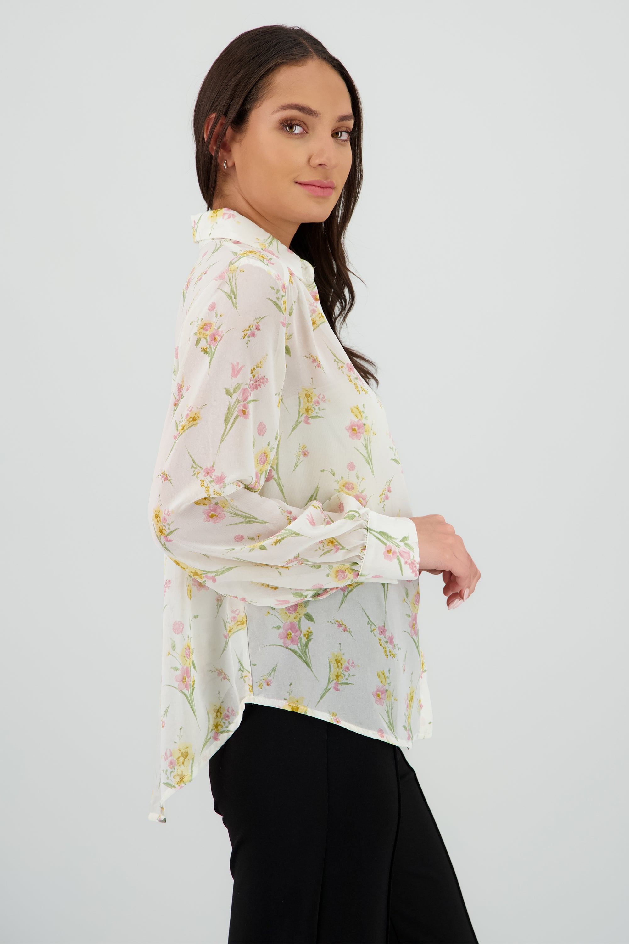 Blusa manga larga BLANCO COMBO