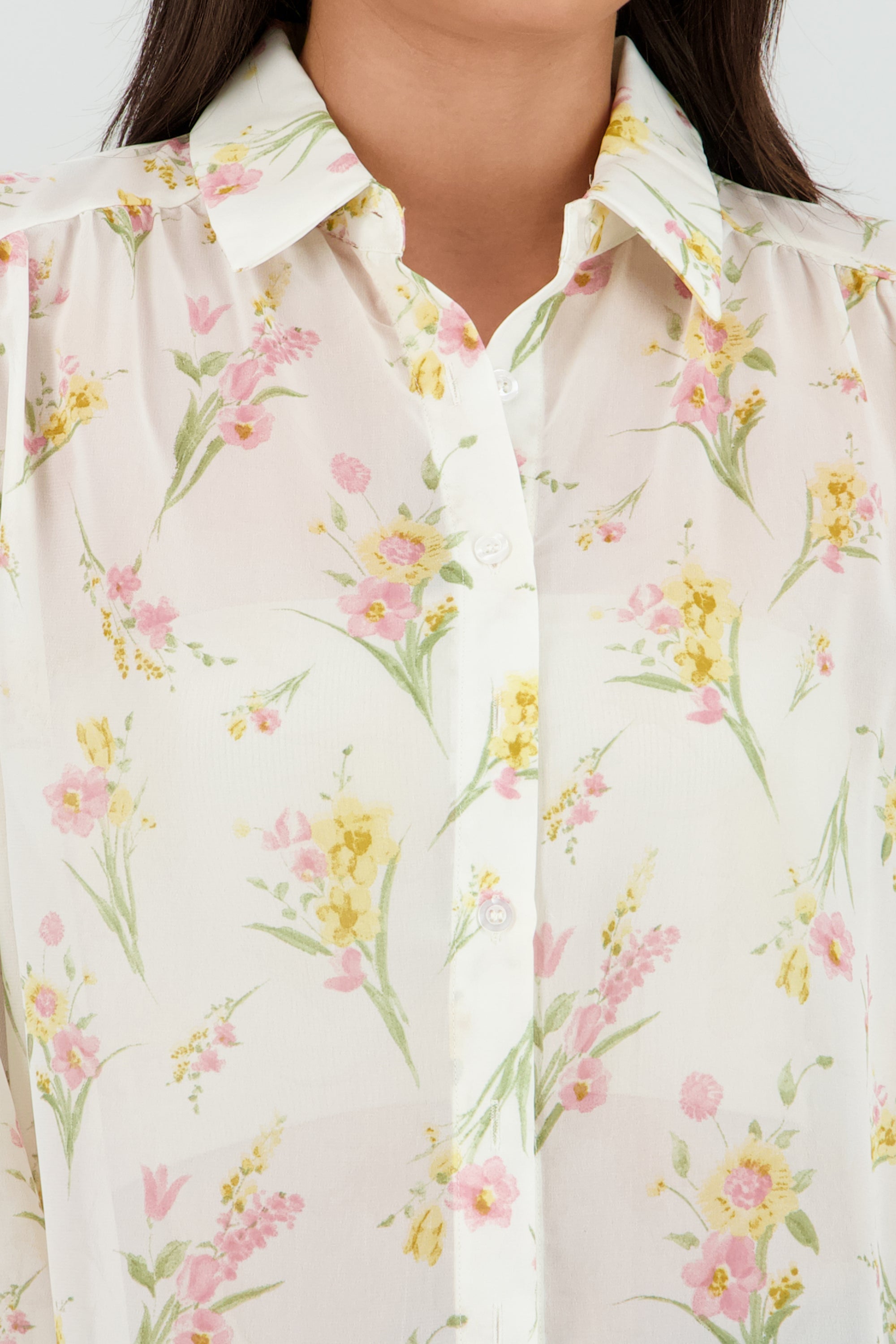 Blusa manga larga BLANCO COMBO