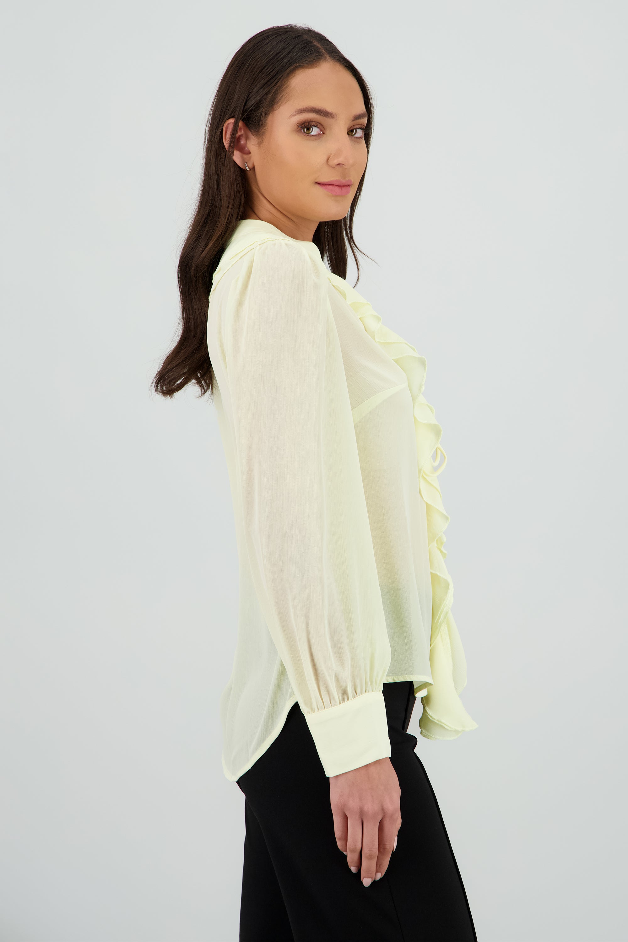 Blusa escote mini olanes AMARILLO PASTEL
