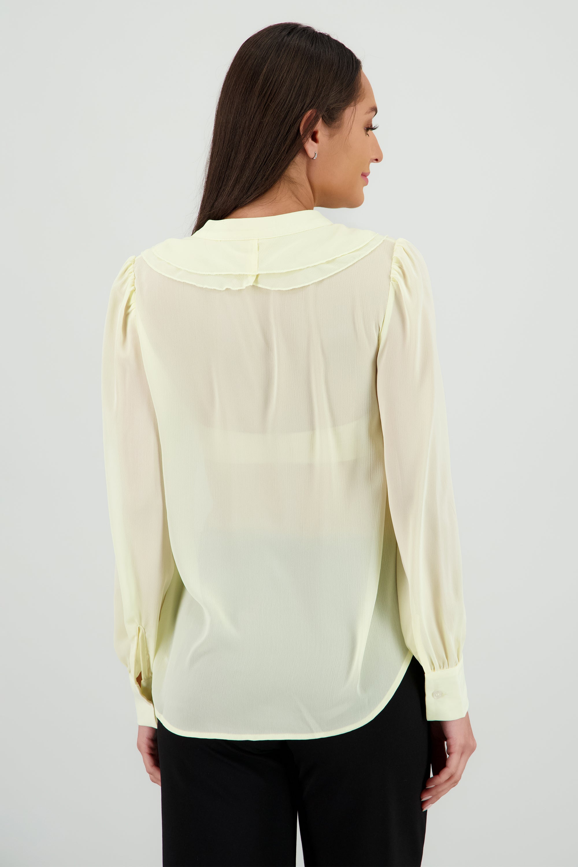 Blusa escote mini olanes AMARILLO PASTEL