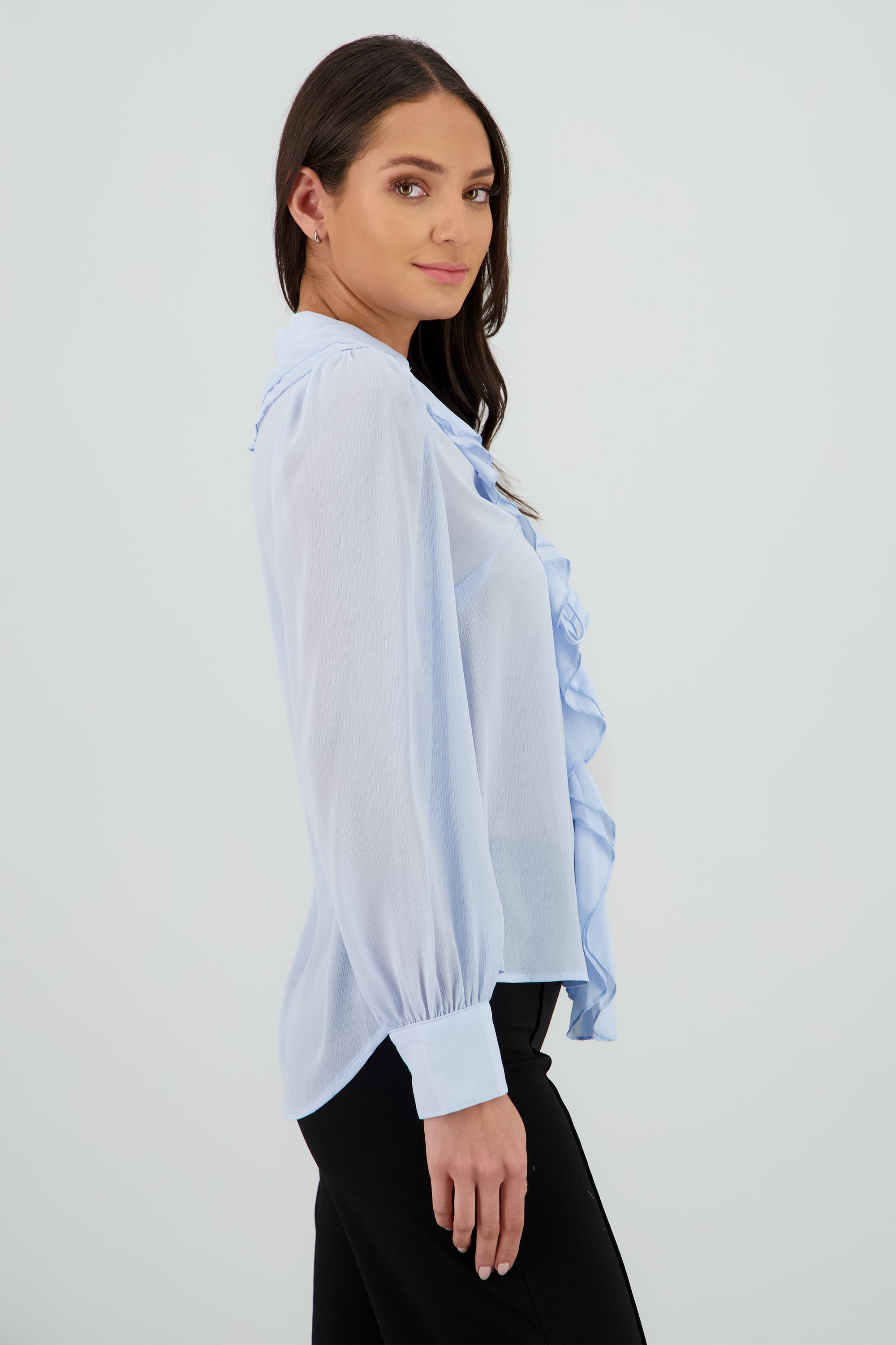 Blusa escote mini olanes AZUL CIELO