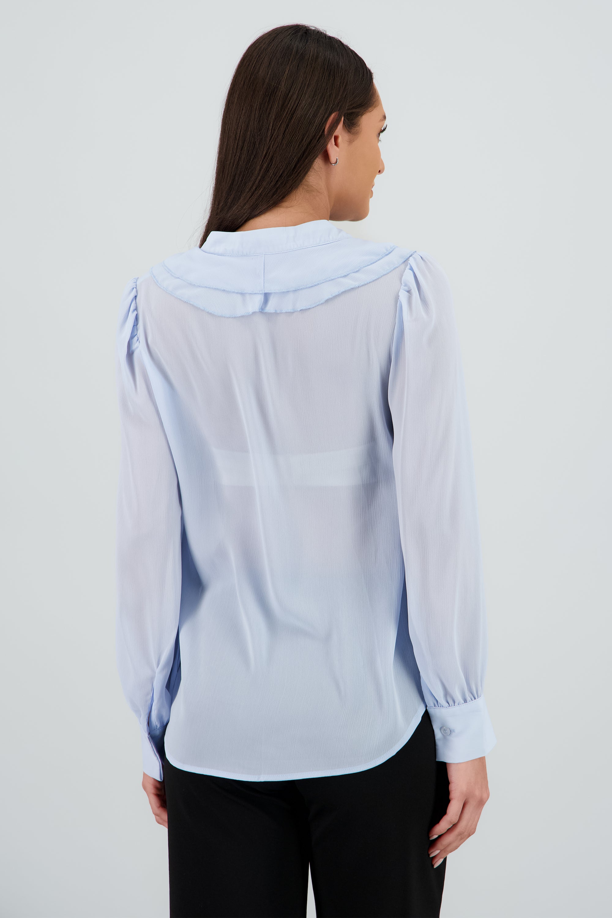 Blusa escote mini olanes AZUL CIELO