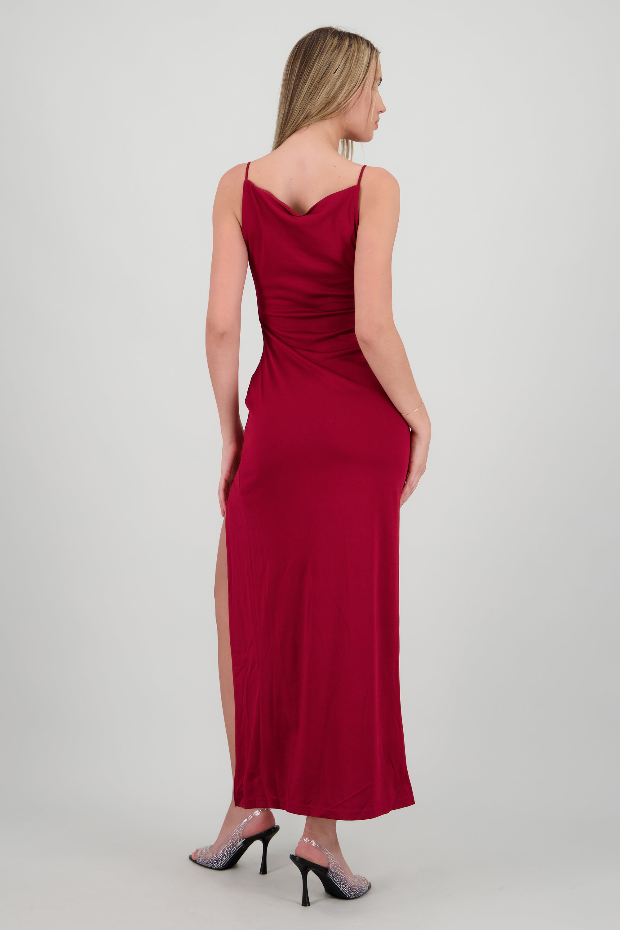 Vestido maxi bodycon liso VINO