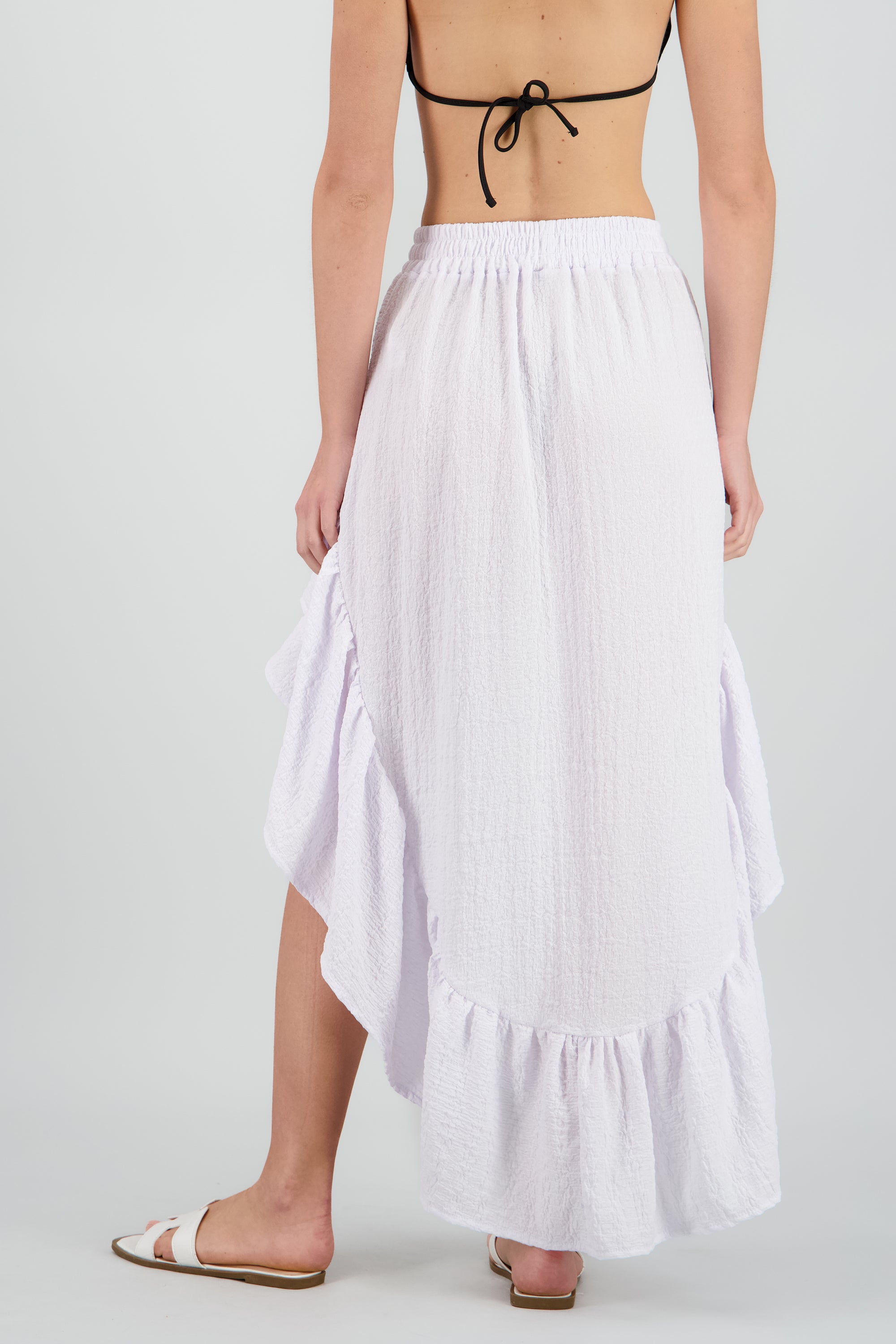 Falda asimentrica resorte BLANCO