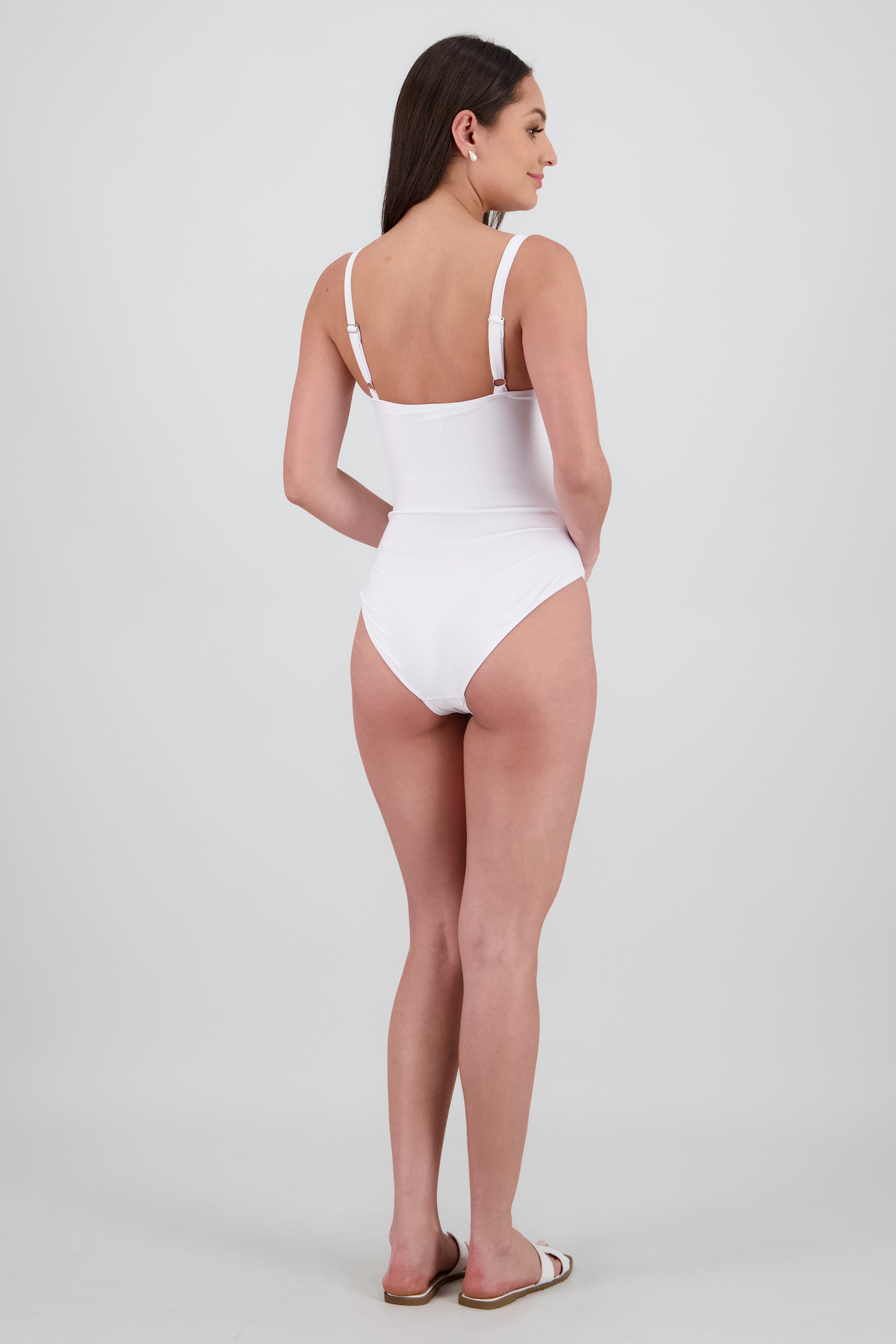 Trajes de baño estrellas control de abdomen BLANCO