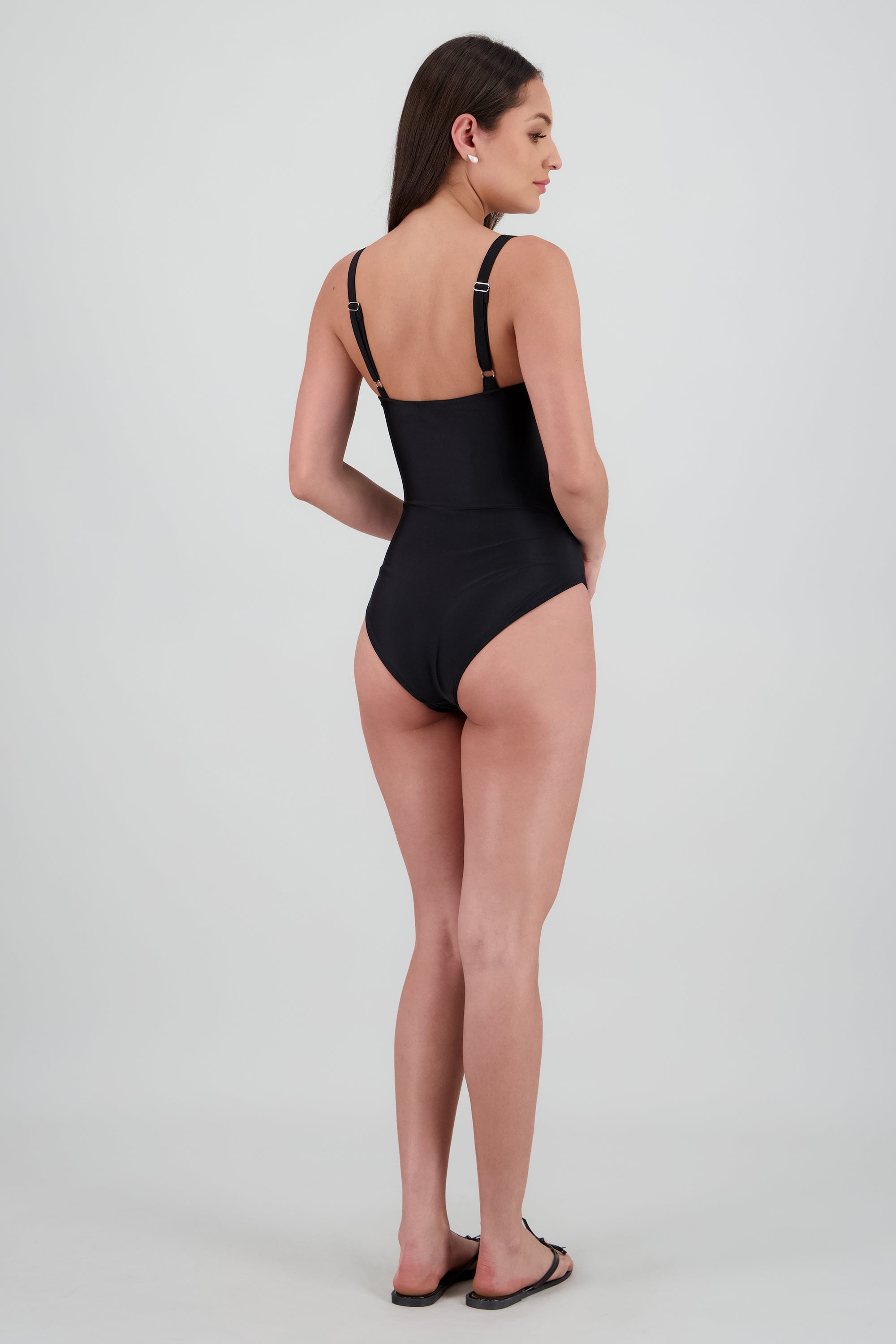 Trajes de baño estrellas control de abdomen NEGRO