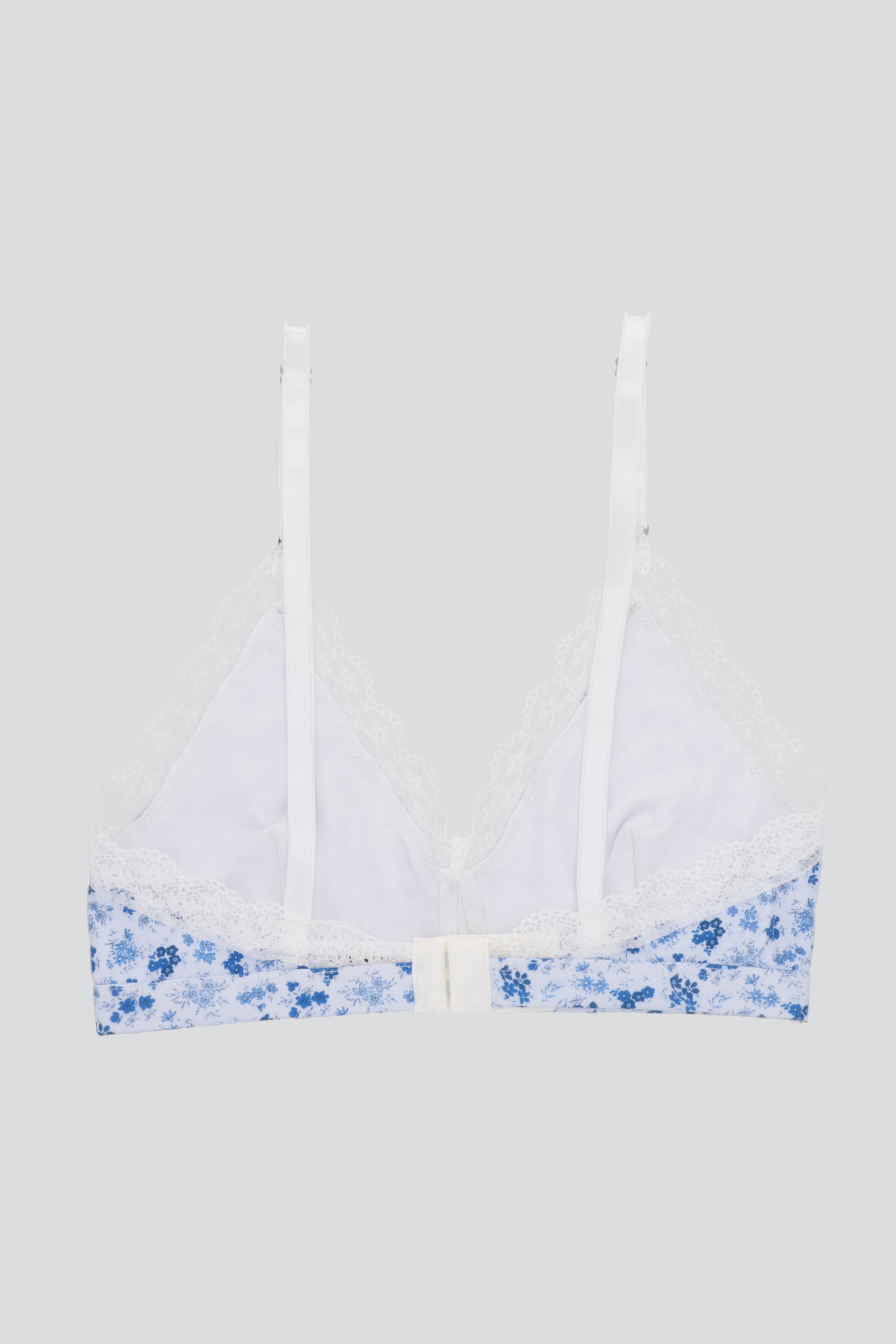 Bralette flores encaje AZUL