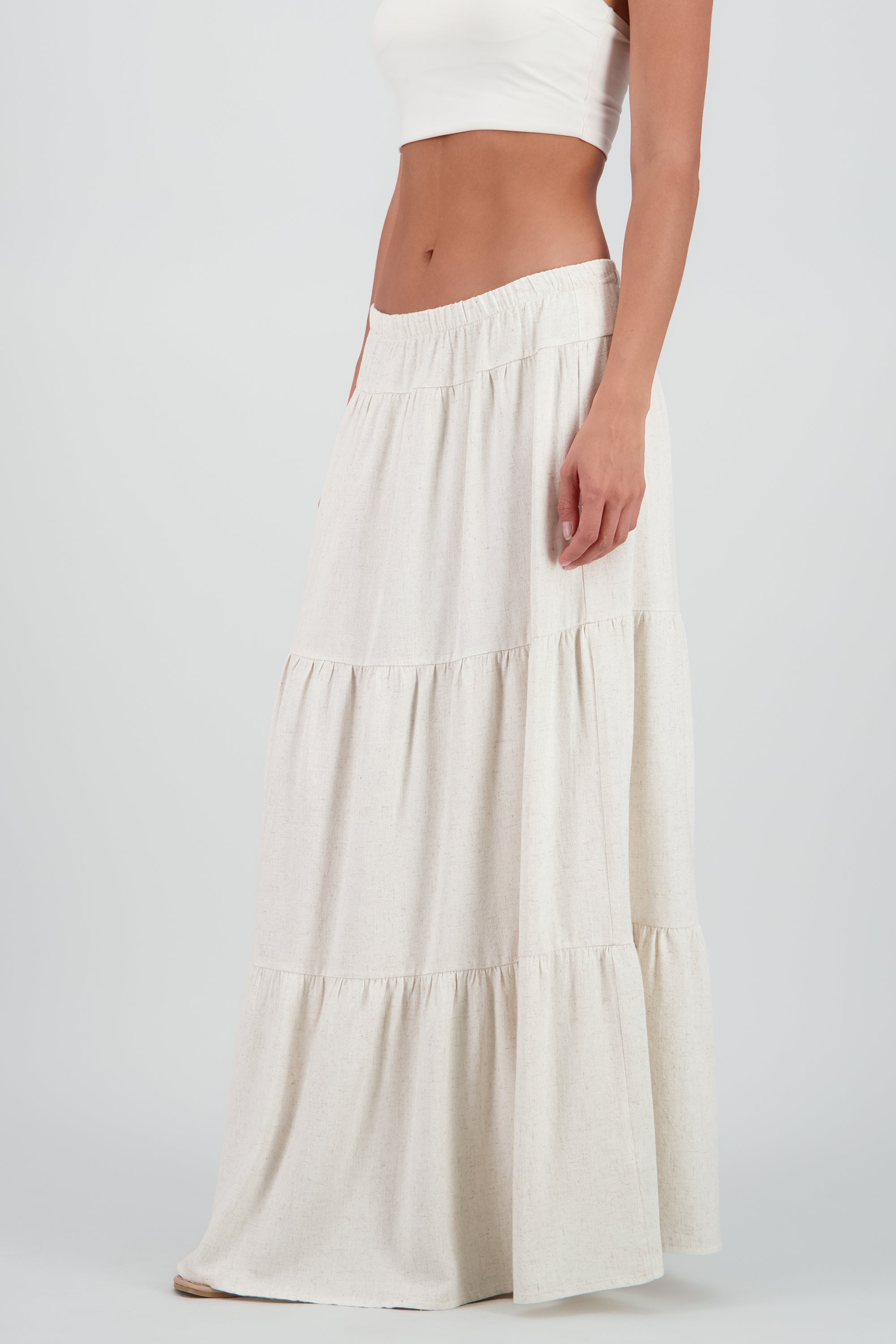 Falda maxi olanes BEIGE