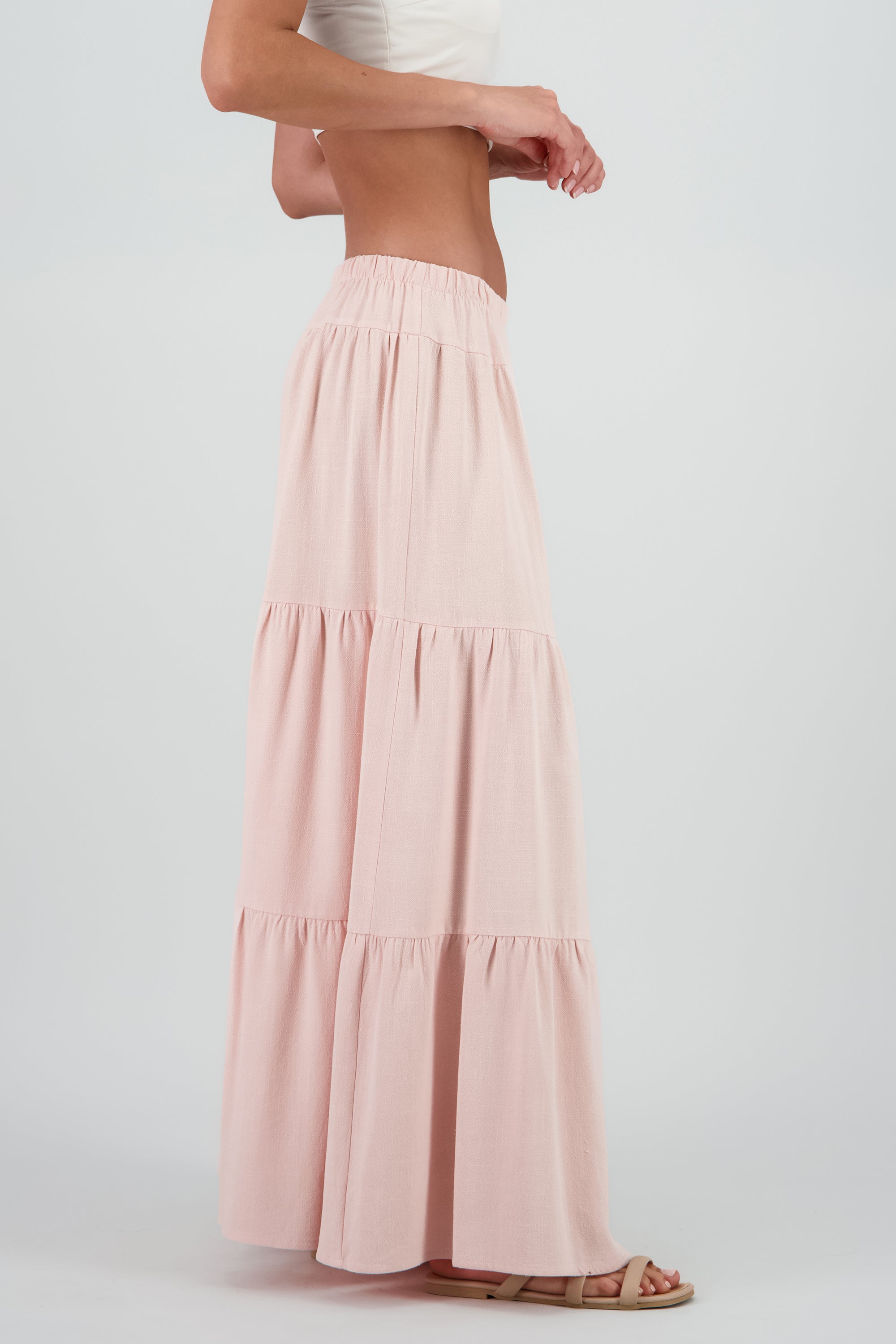 Falda maxi olanes PALO DE ROSA