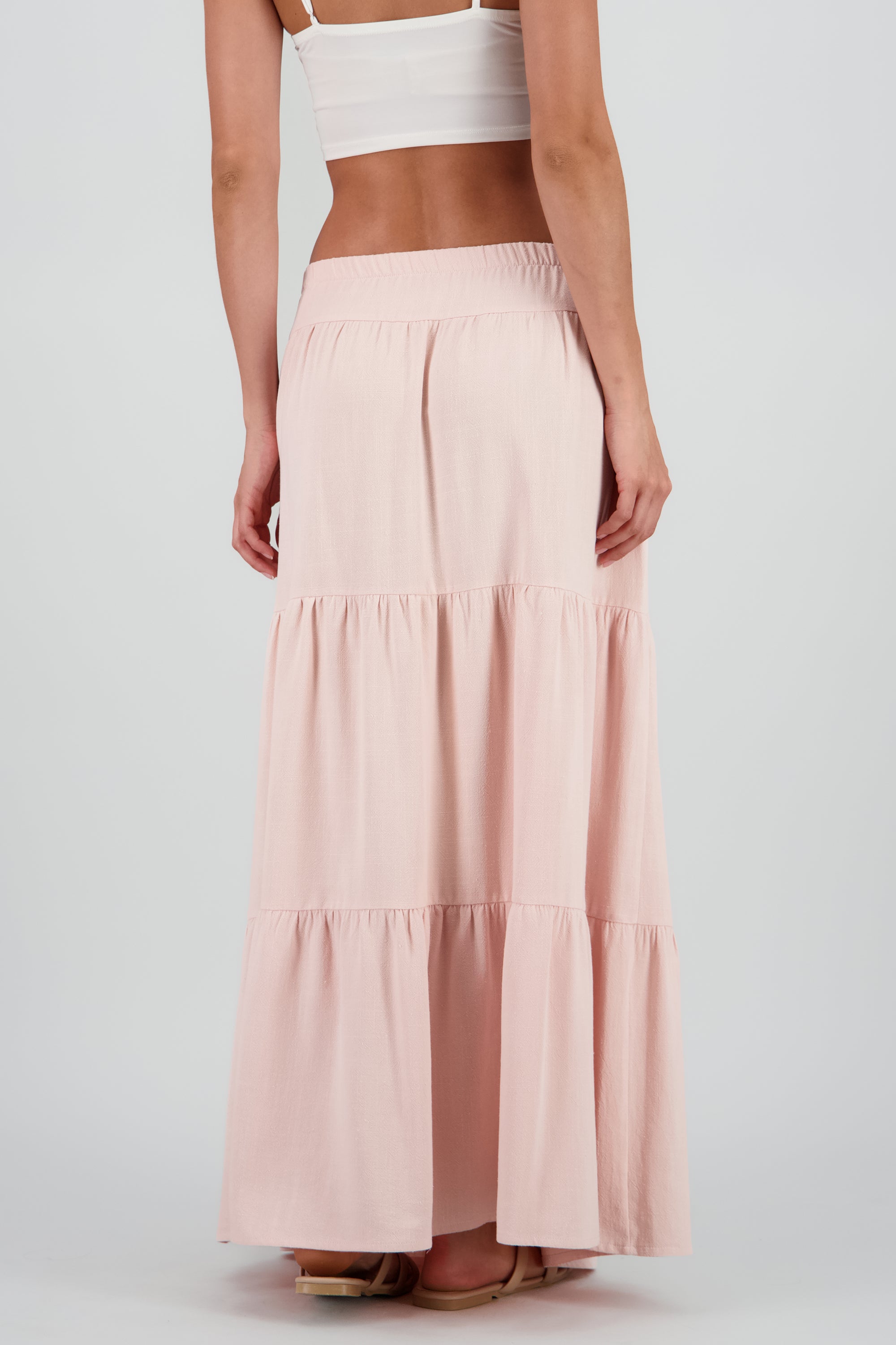 Falda maxi olanes PALO DE ROSA