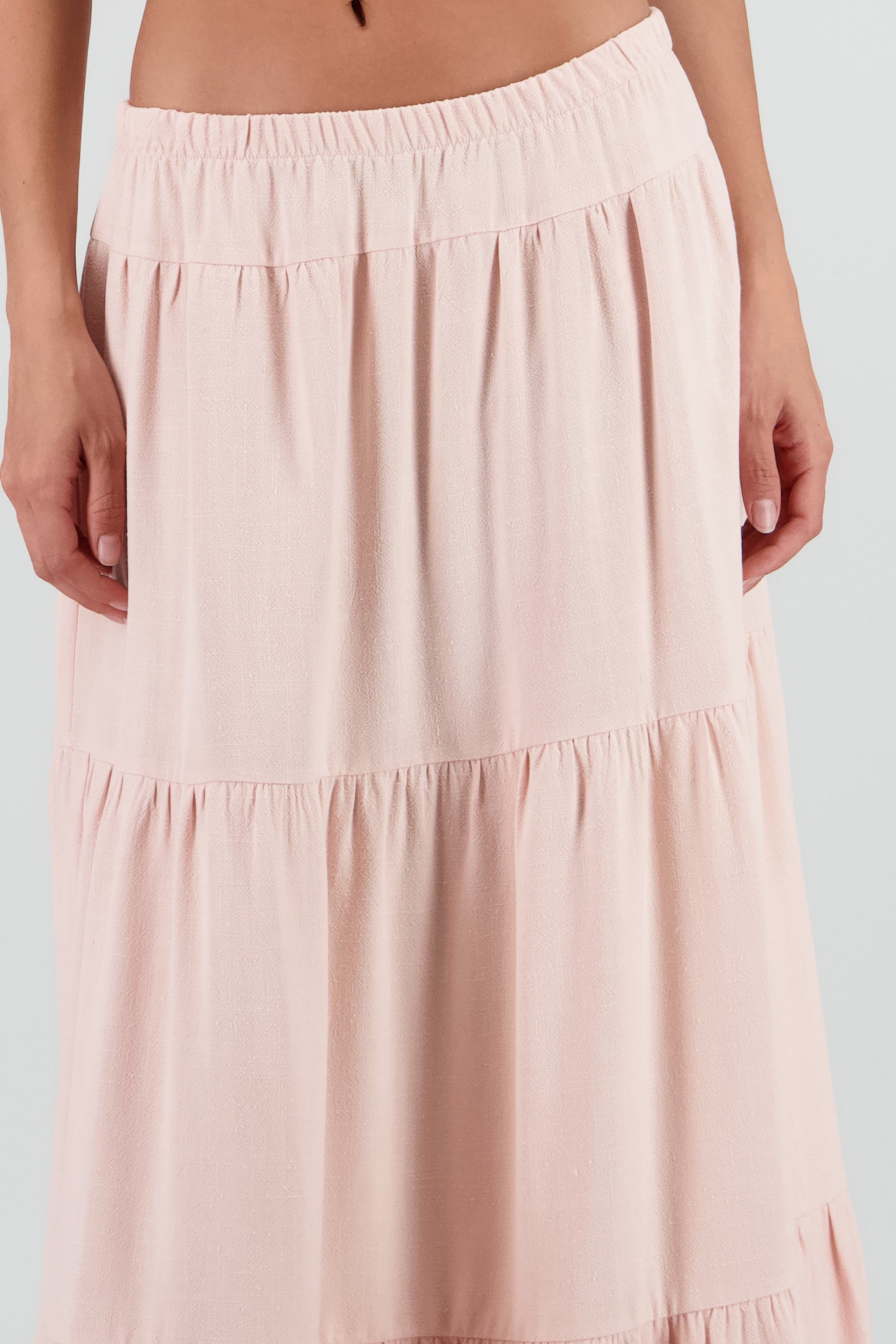 Falda maxi olanes PALO DE ROSA