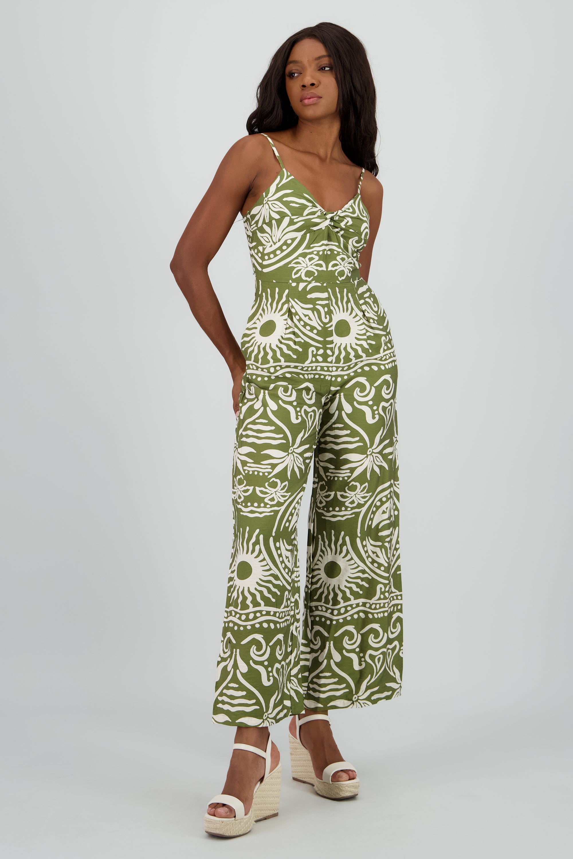Jumpsuit ligero estampado OLIVO COMBO