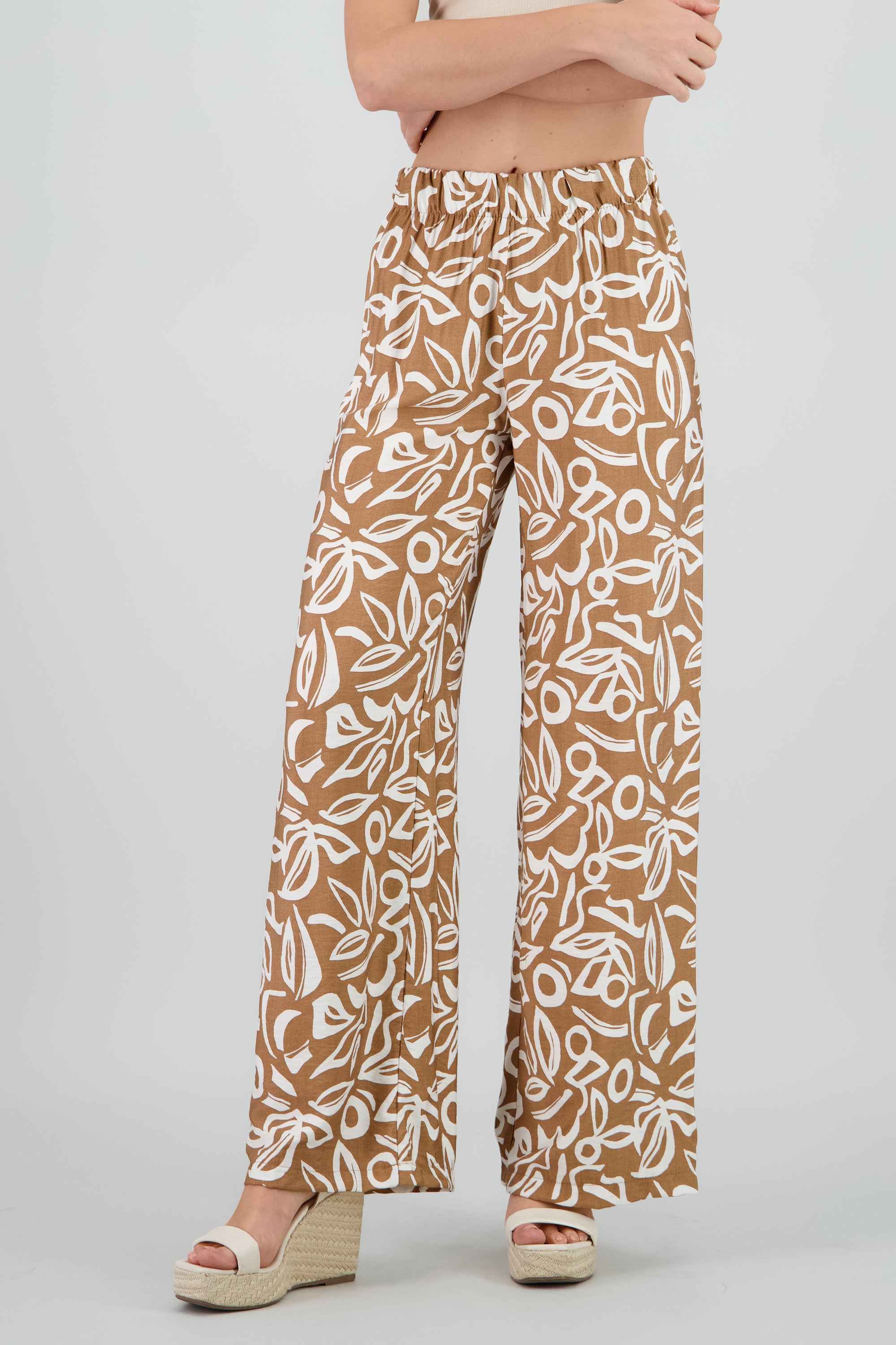 Pantalon estampado geometrico CAFE COMBO