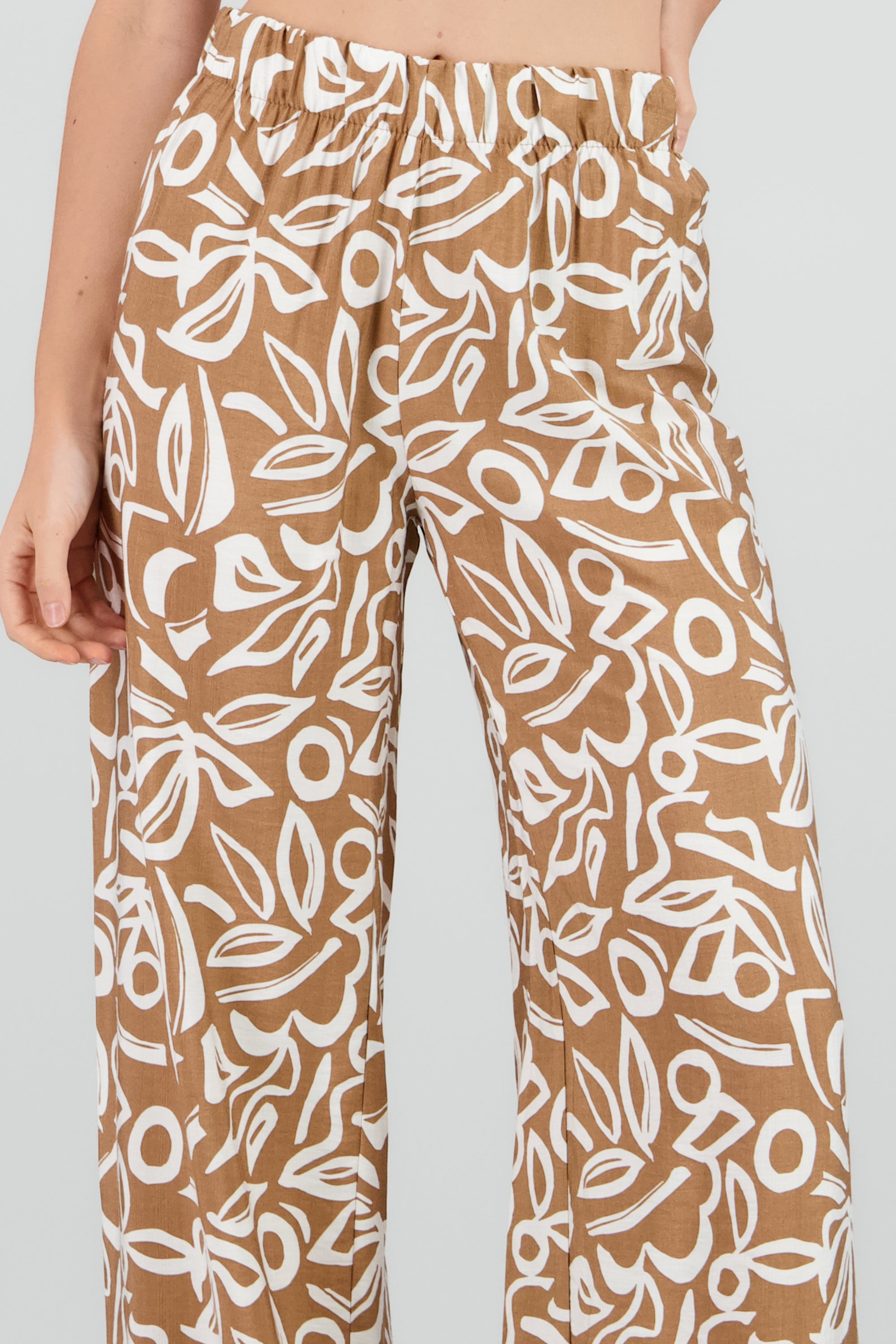 Pantalon estampado geometrico CAFE COMBO
