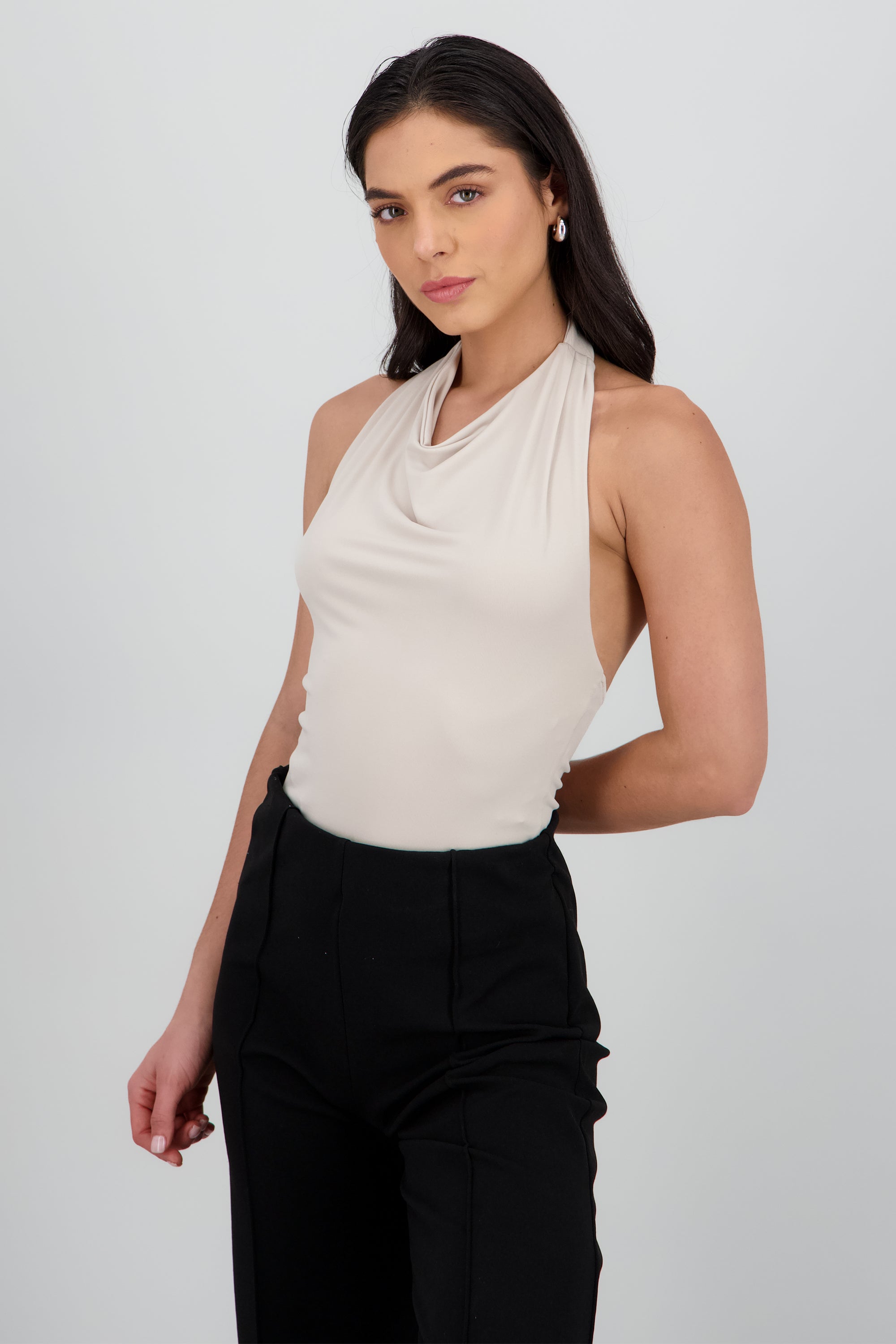 Top cuello cascada halter ARENA