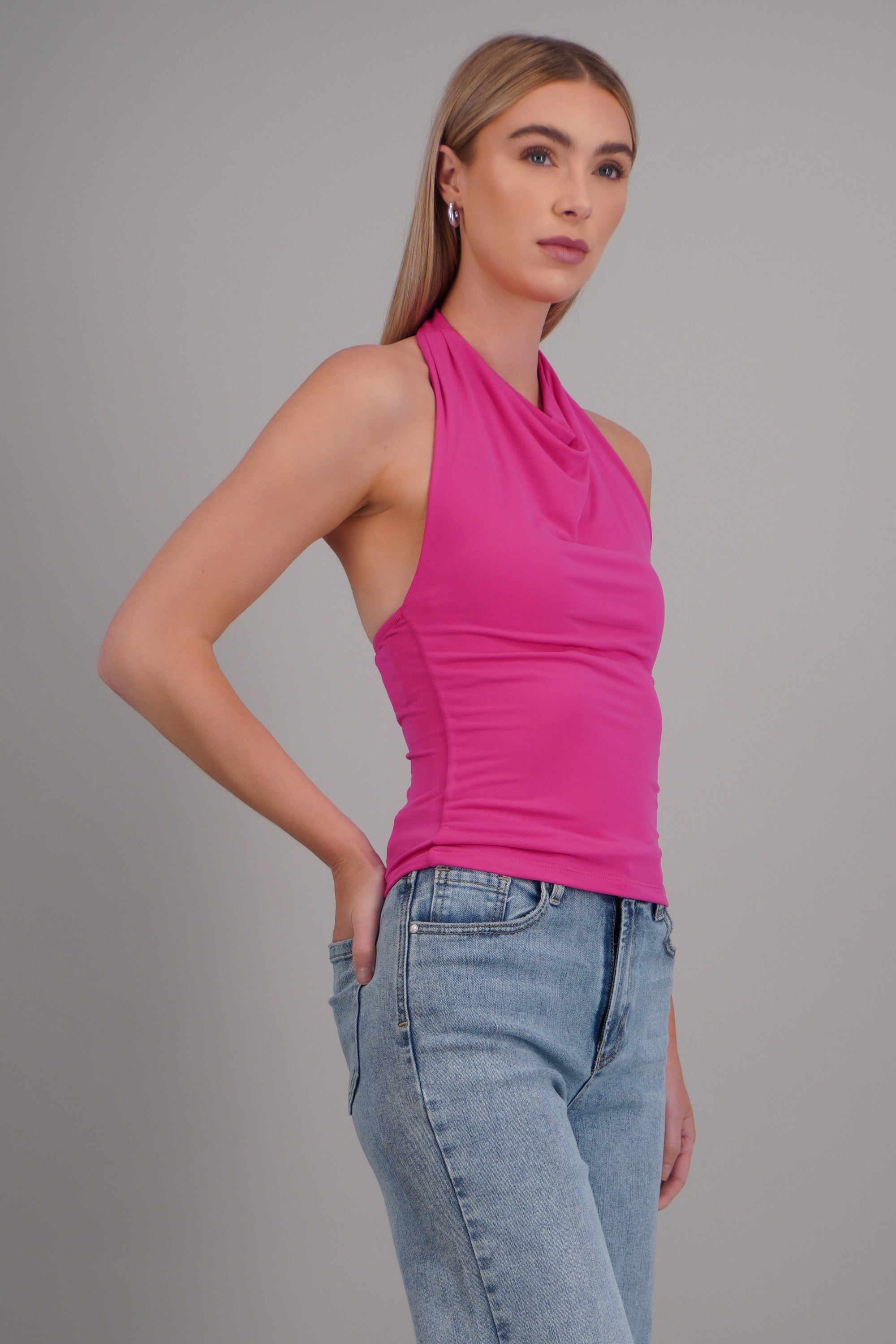 TOP CUELLO CASCADA HALTER FIUSHA