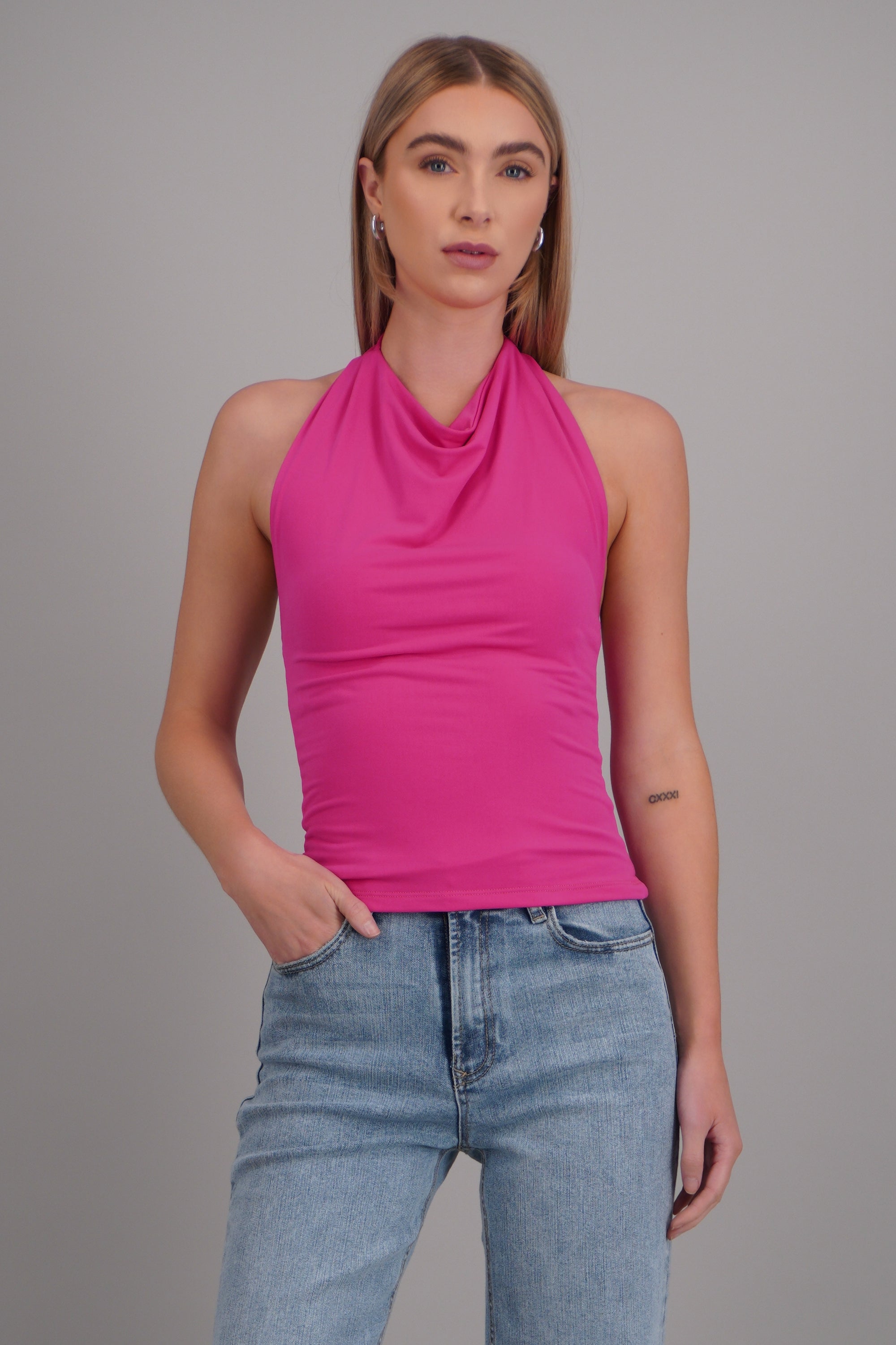 TOP CUELLO CASCADA HALTER FIUSHA
