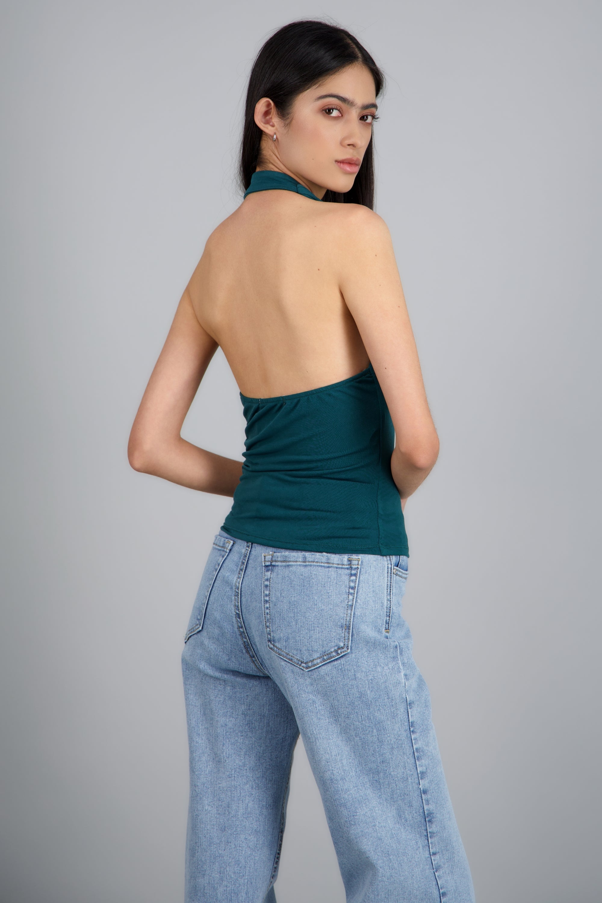 TOP CUELLO CASCADA HALTER JADE