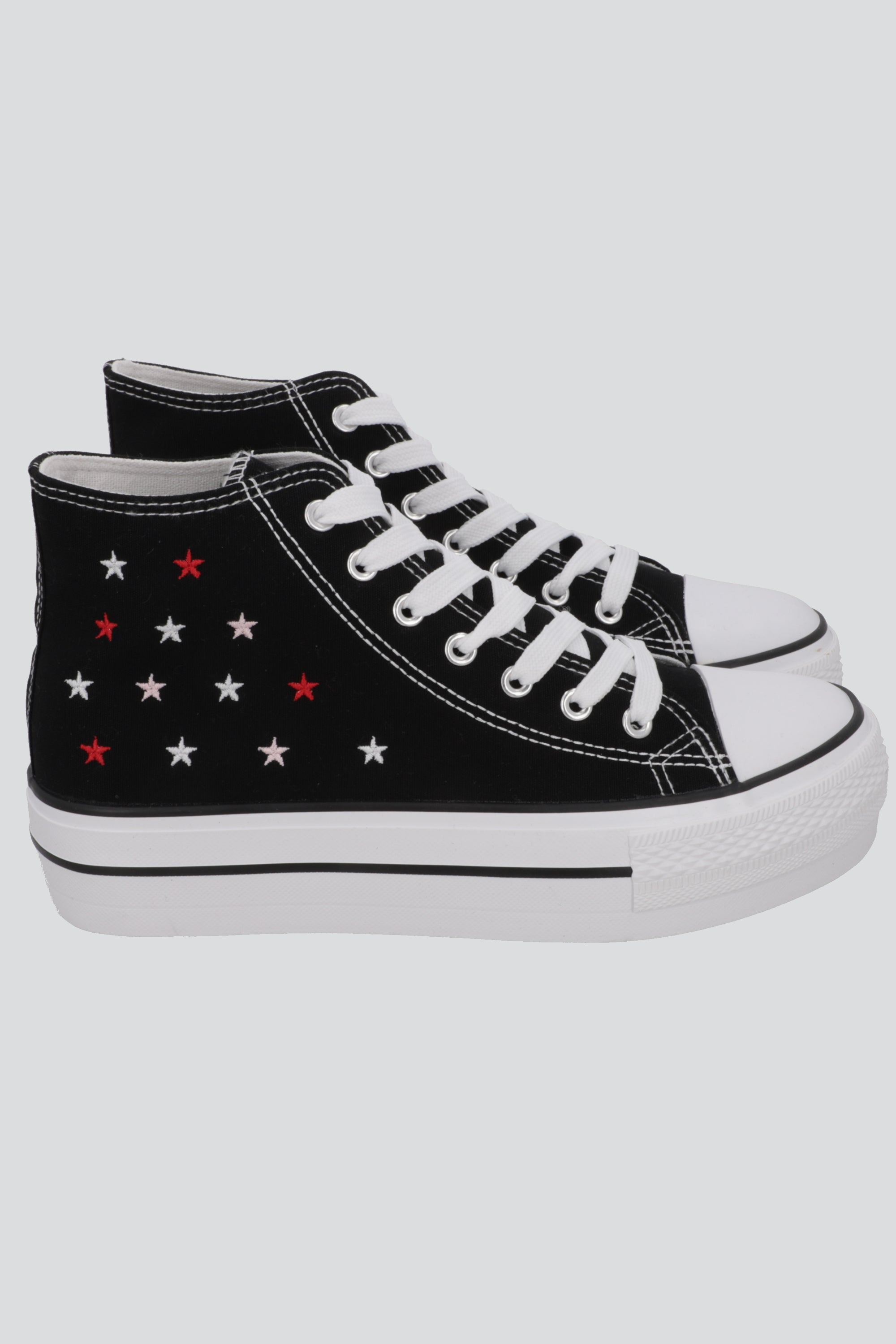 Tenis canvas estrellas NEGRO