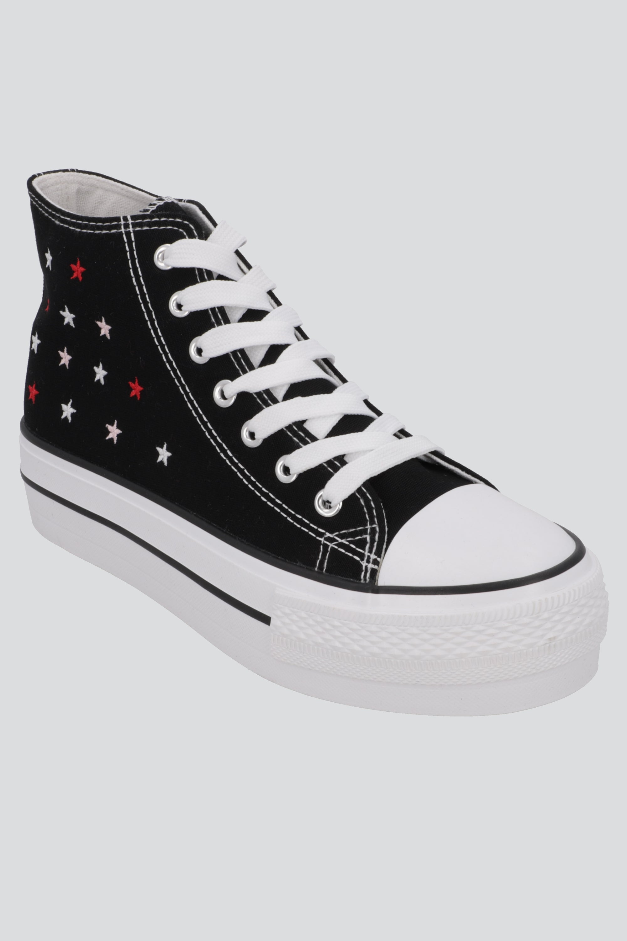 Tenis canvas estrellas NEGRO