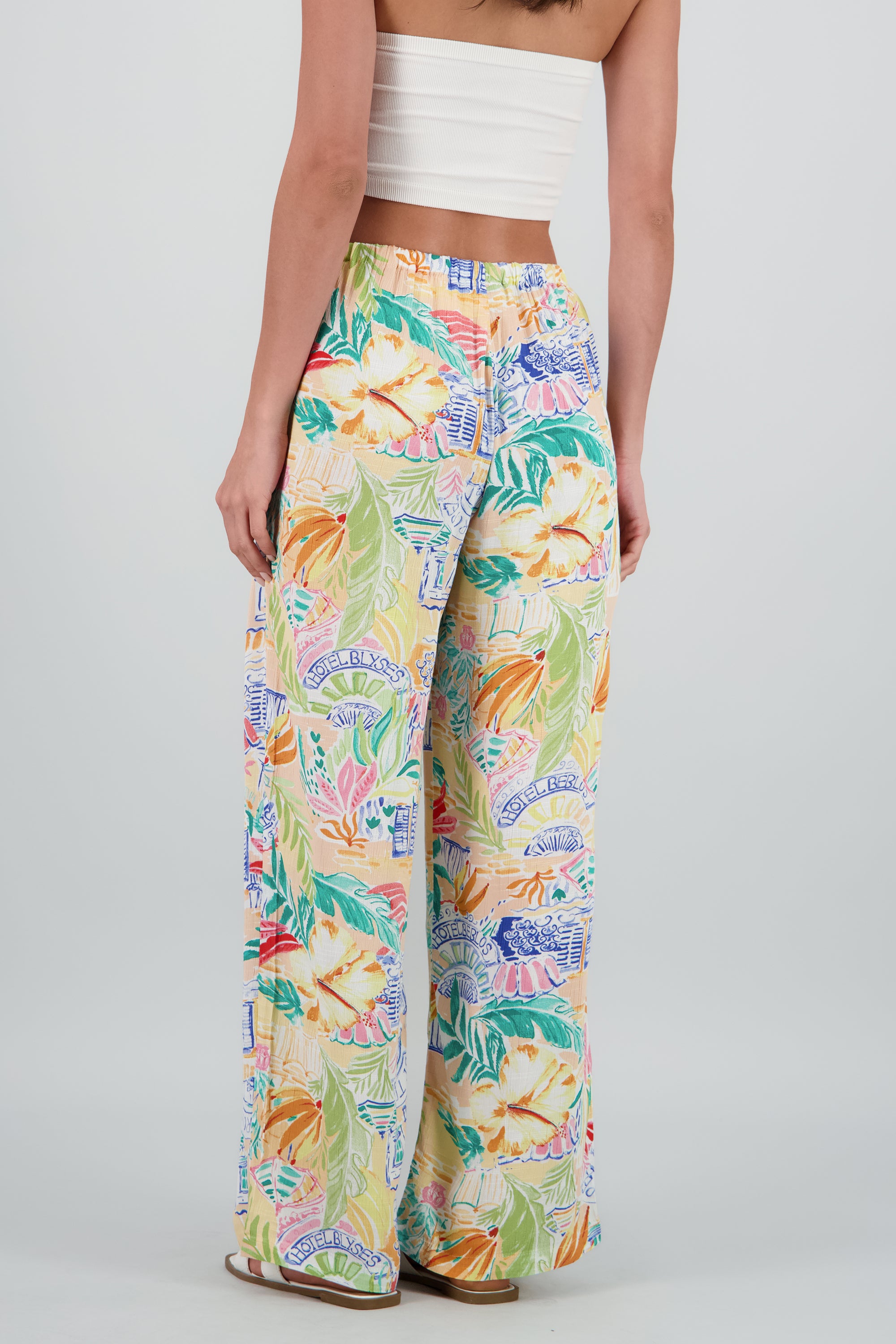 Pantalon amplio estampado MULTICOLOR