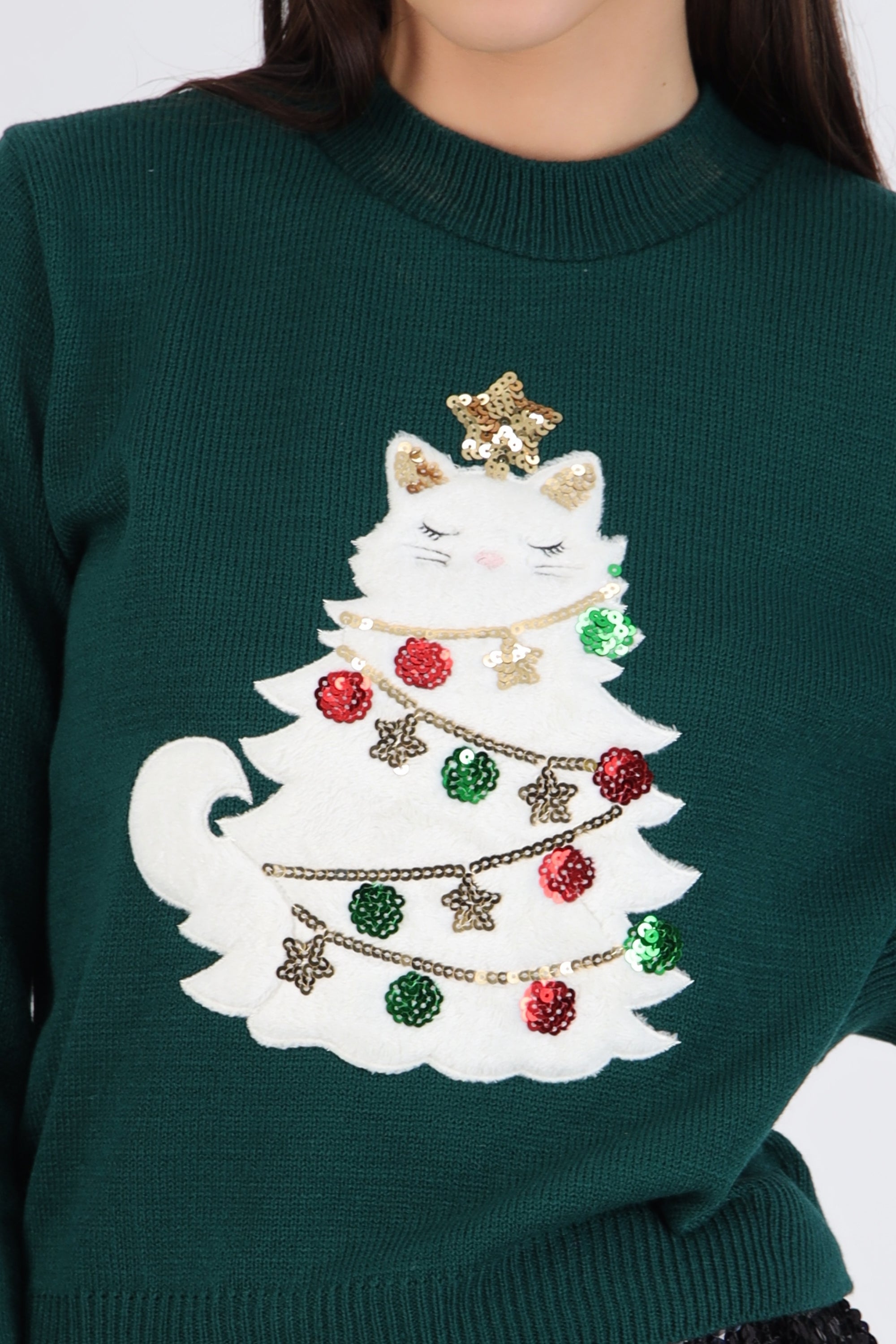 Sueter navideño gato