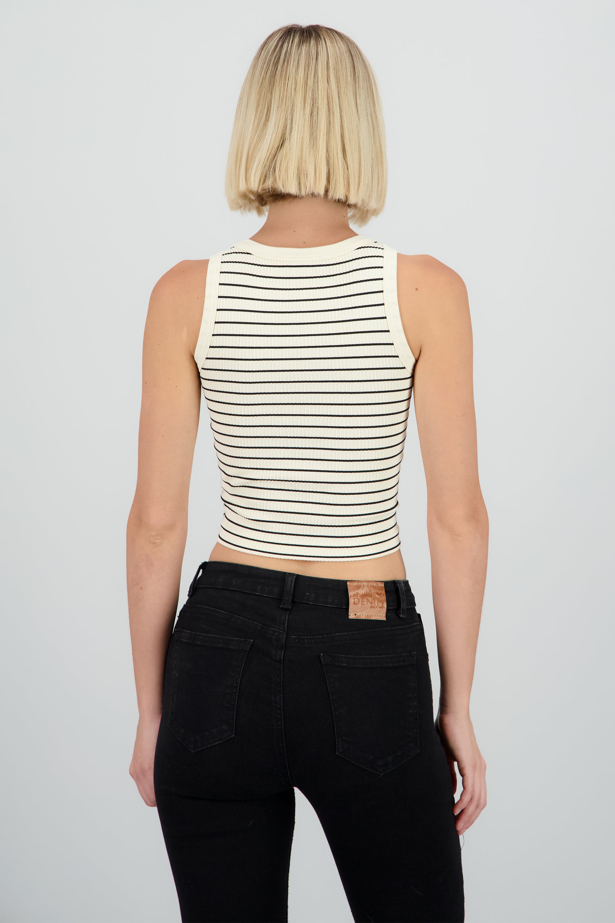 Tank top rayas HUESO COMBO