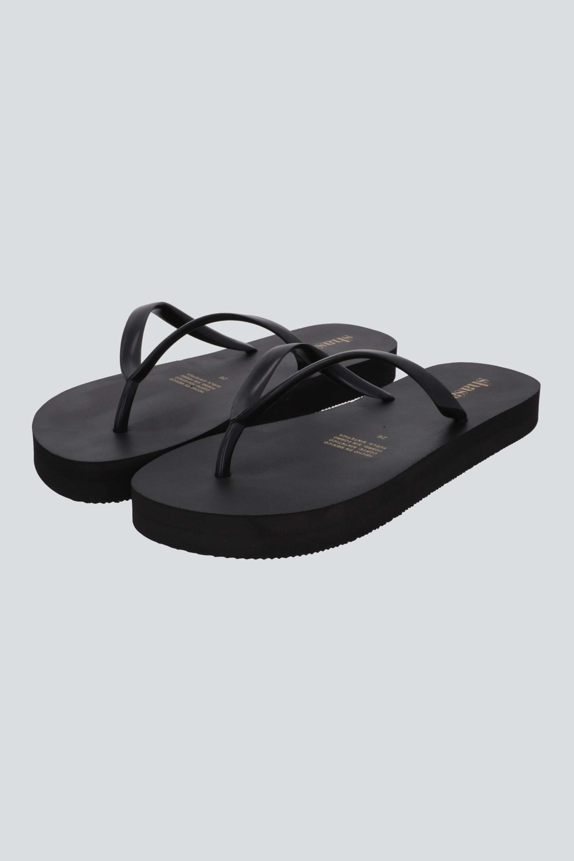 Flip flop sencilla plataforma NEGRO