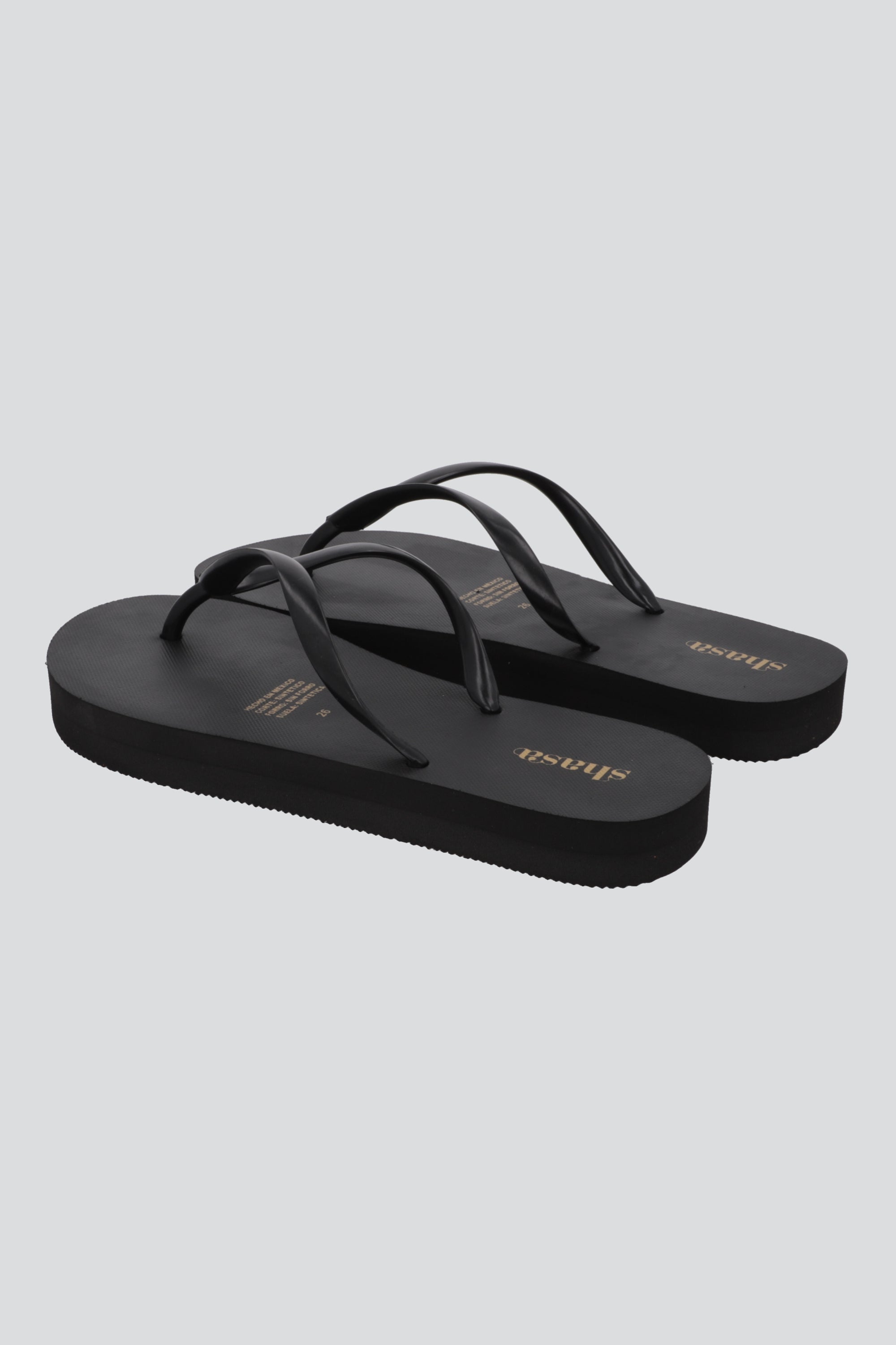 Flip flop sencilla plataforma NEGRO