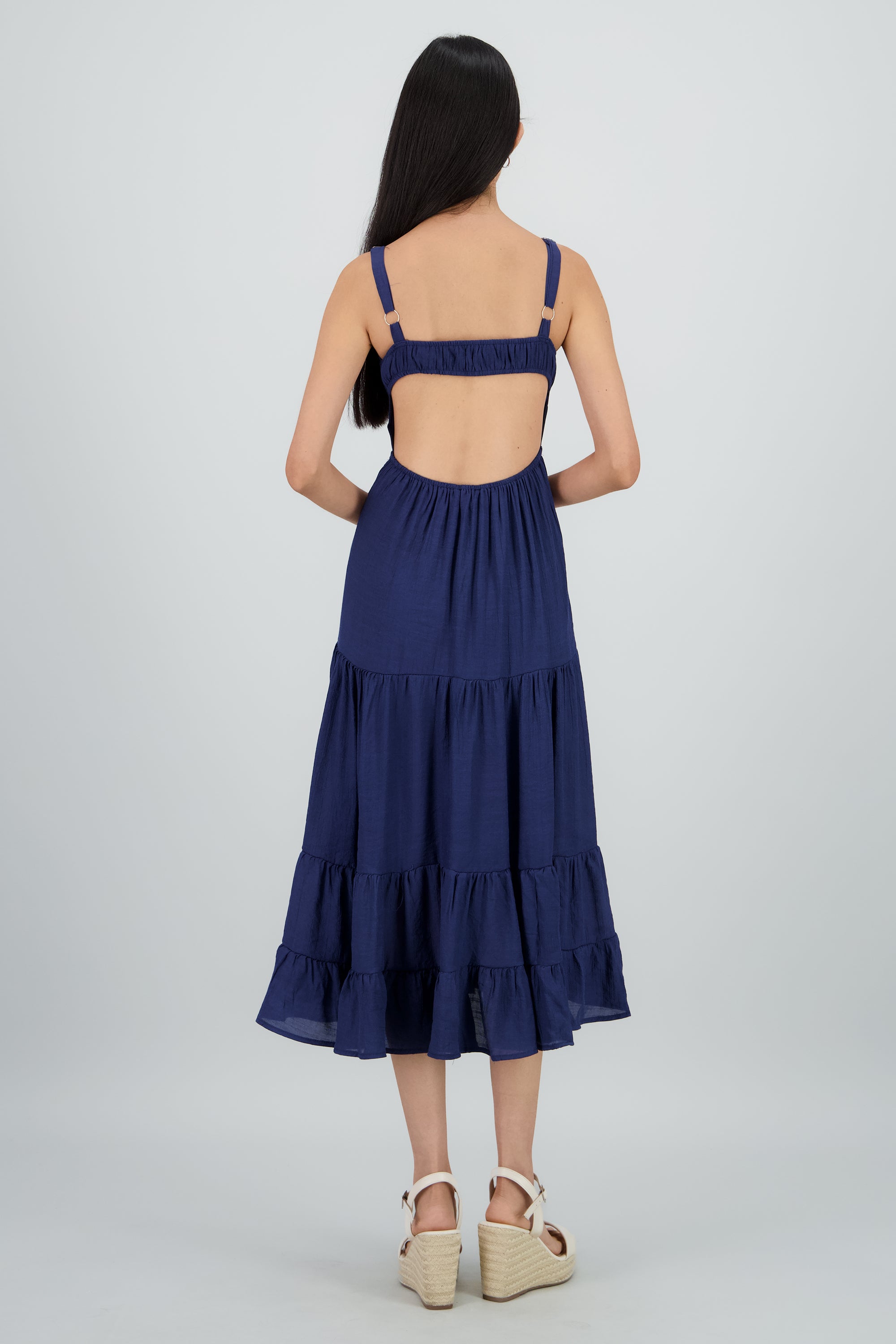 Vestido maxi detalle espalda MARINO