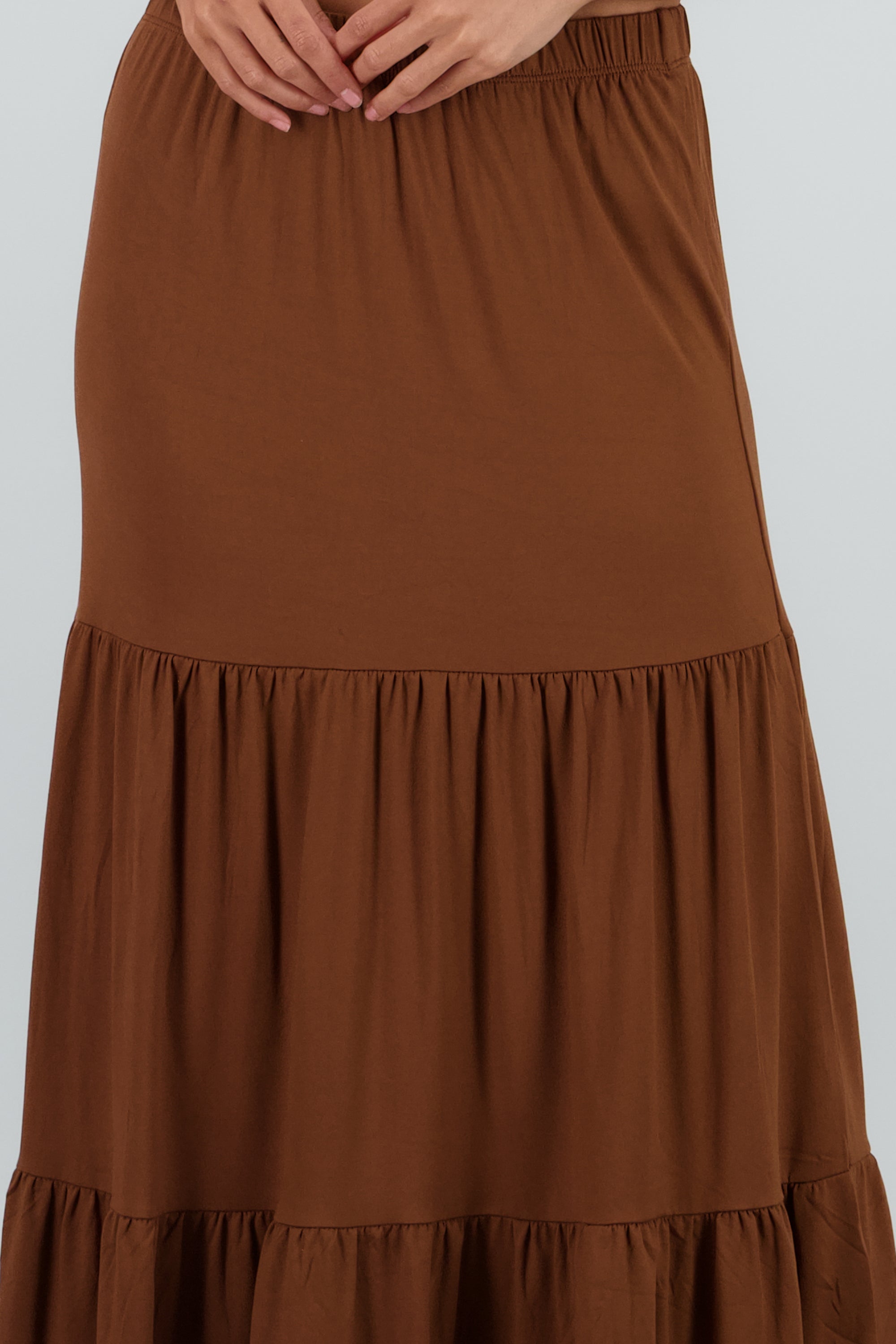 Falda maxi bloques CHOCOLATE