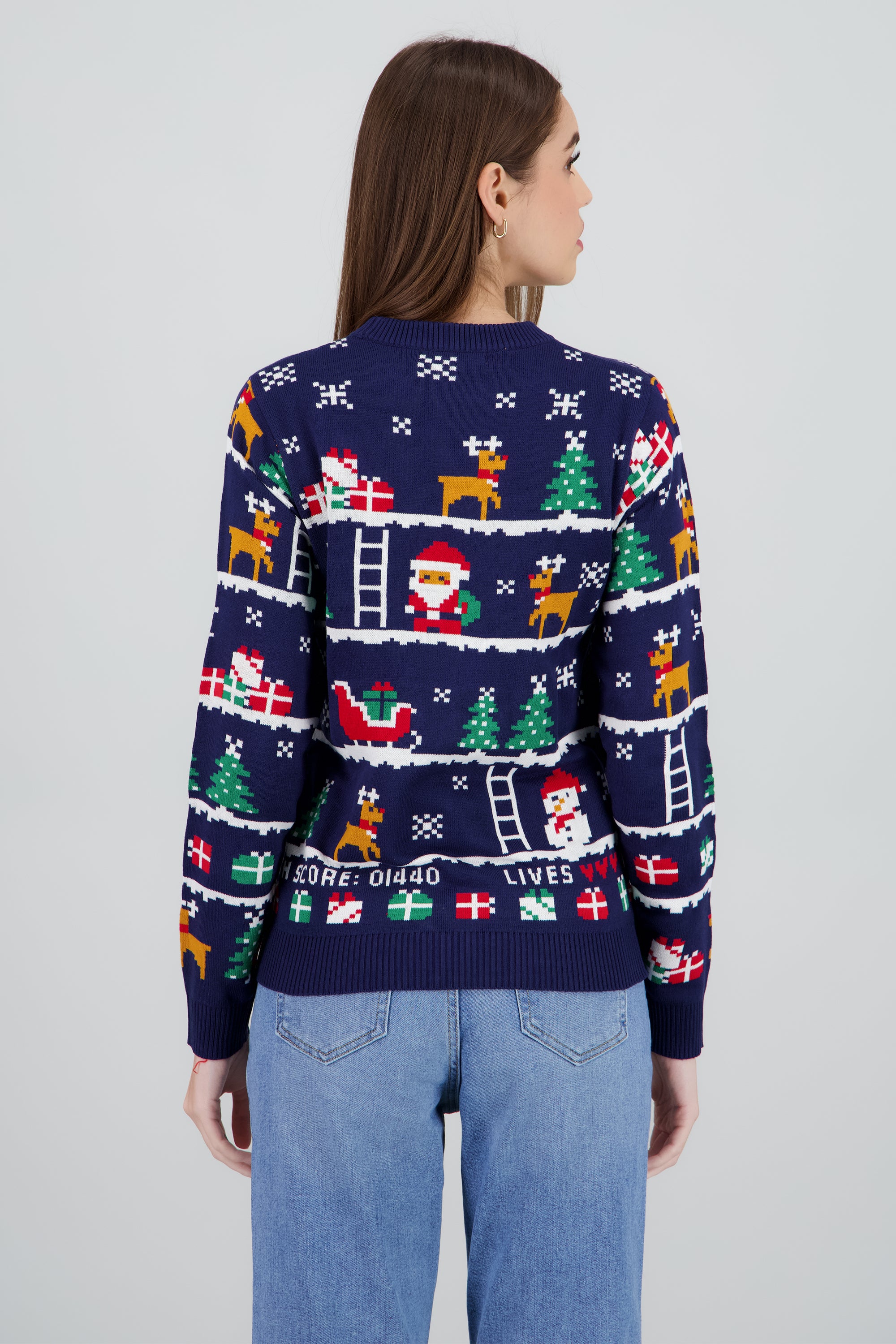 Sueter navideño arcade MARINO COMBO