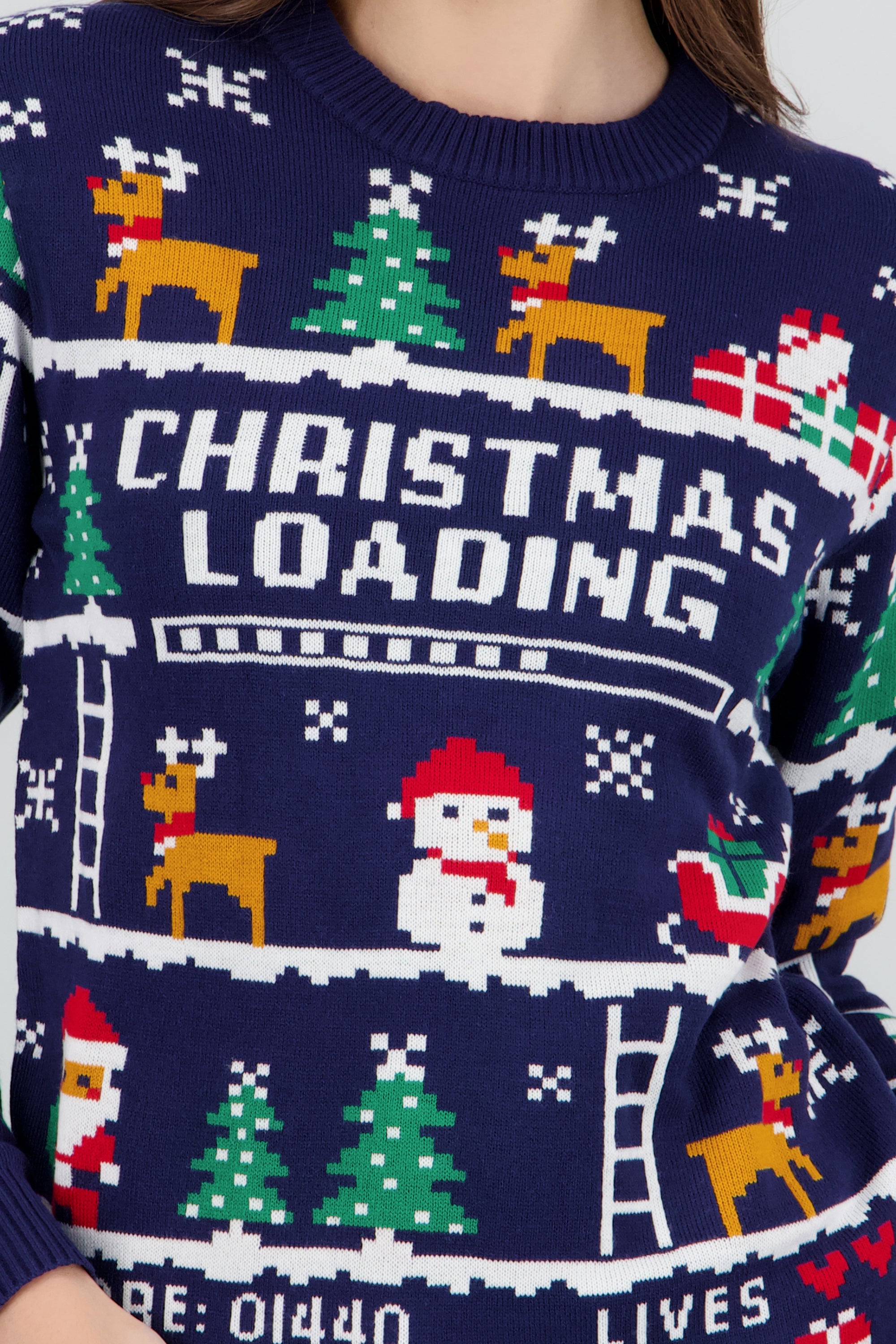 Sueter navideño arcade MARINO COMBO