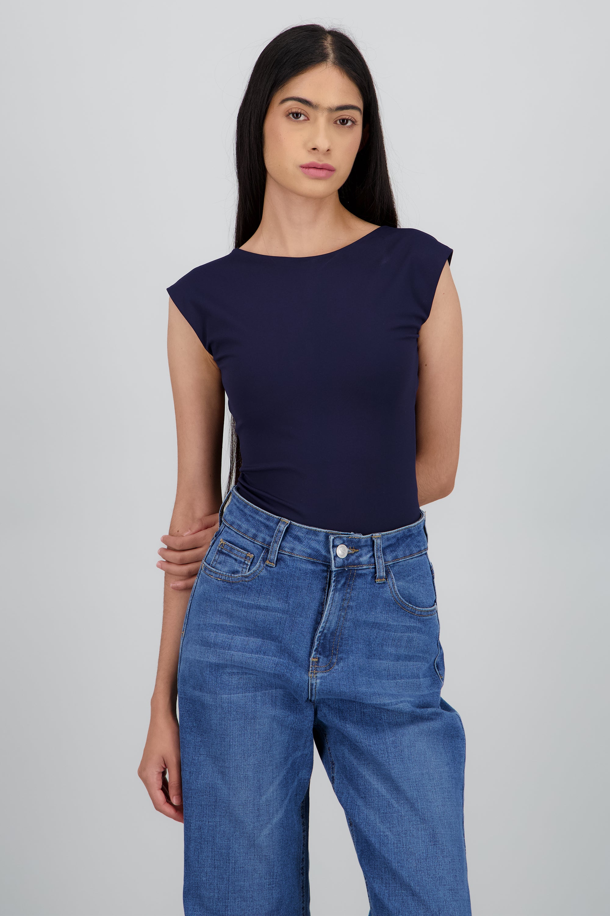 Bodysuit liso escote redondo MARINO