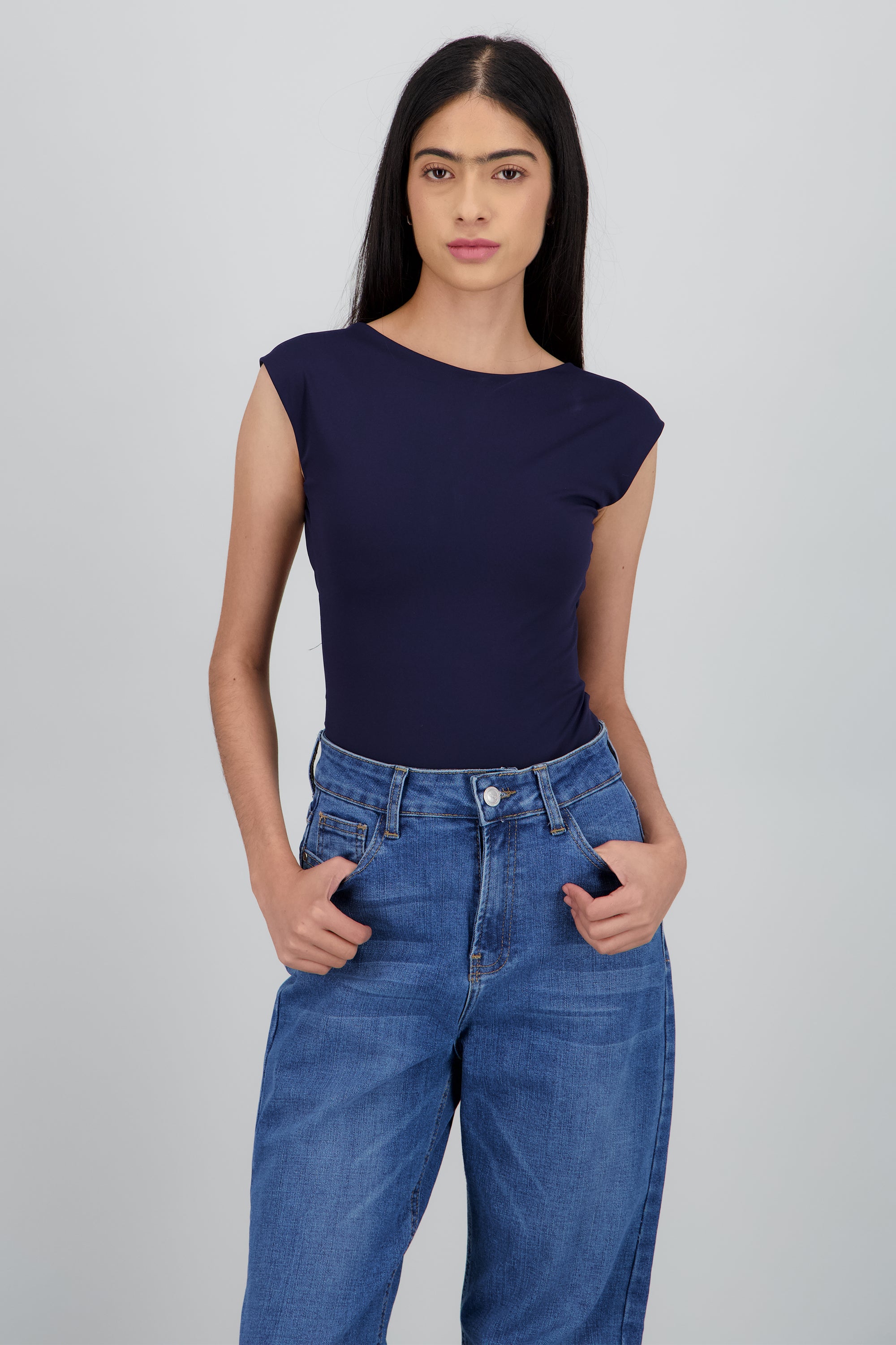 Bodysuit liso escote redondo MARINO