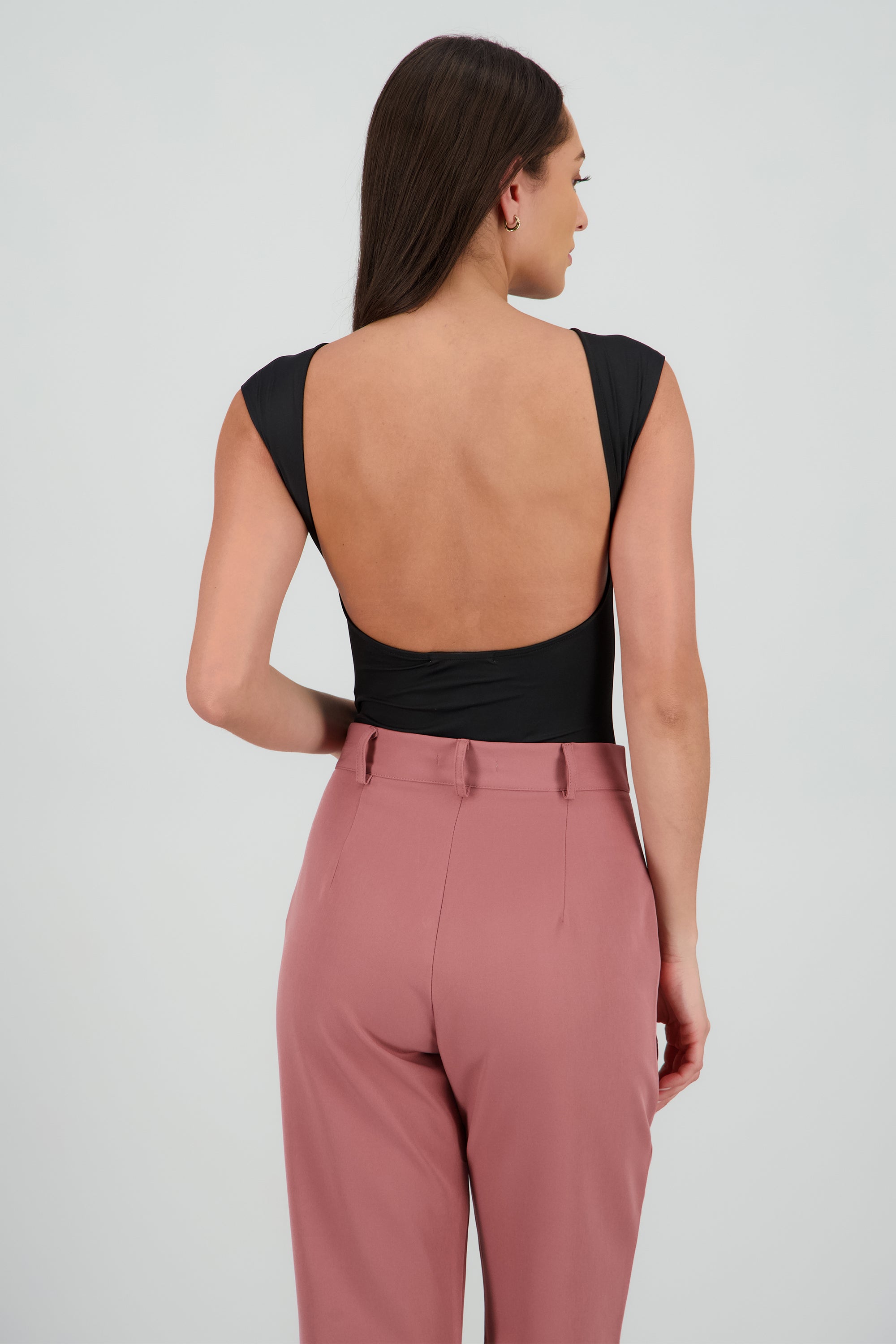 Bodysuit liso escote redondo NEGRO