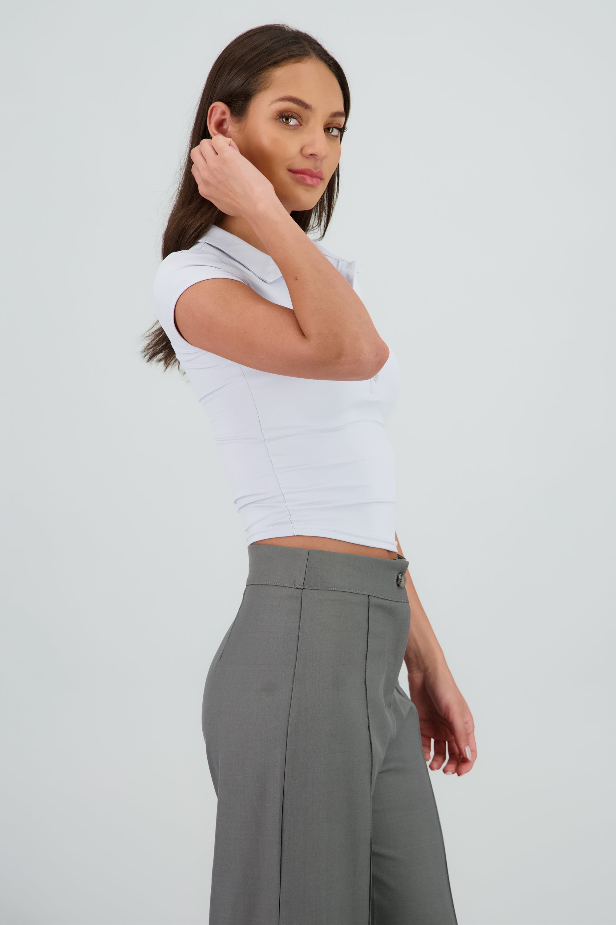 Top polo super fit AZUL PASTEL