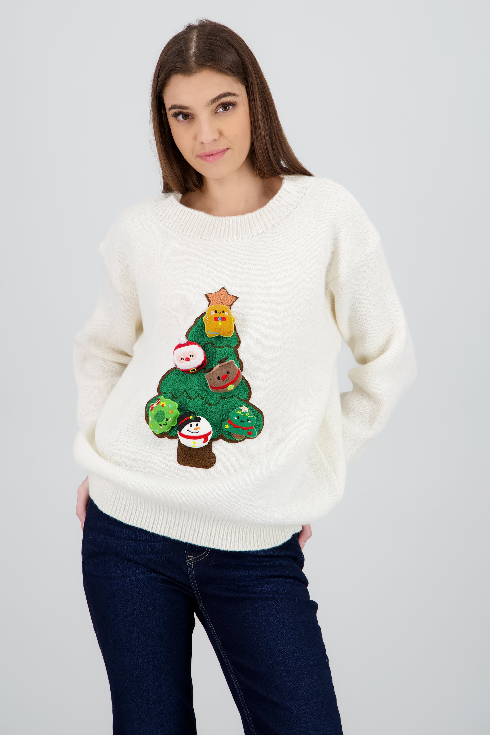 Sueter navideño DIY con charms HUESO COMBO