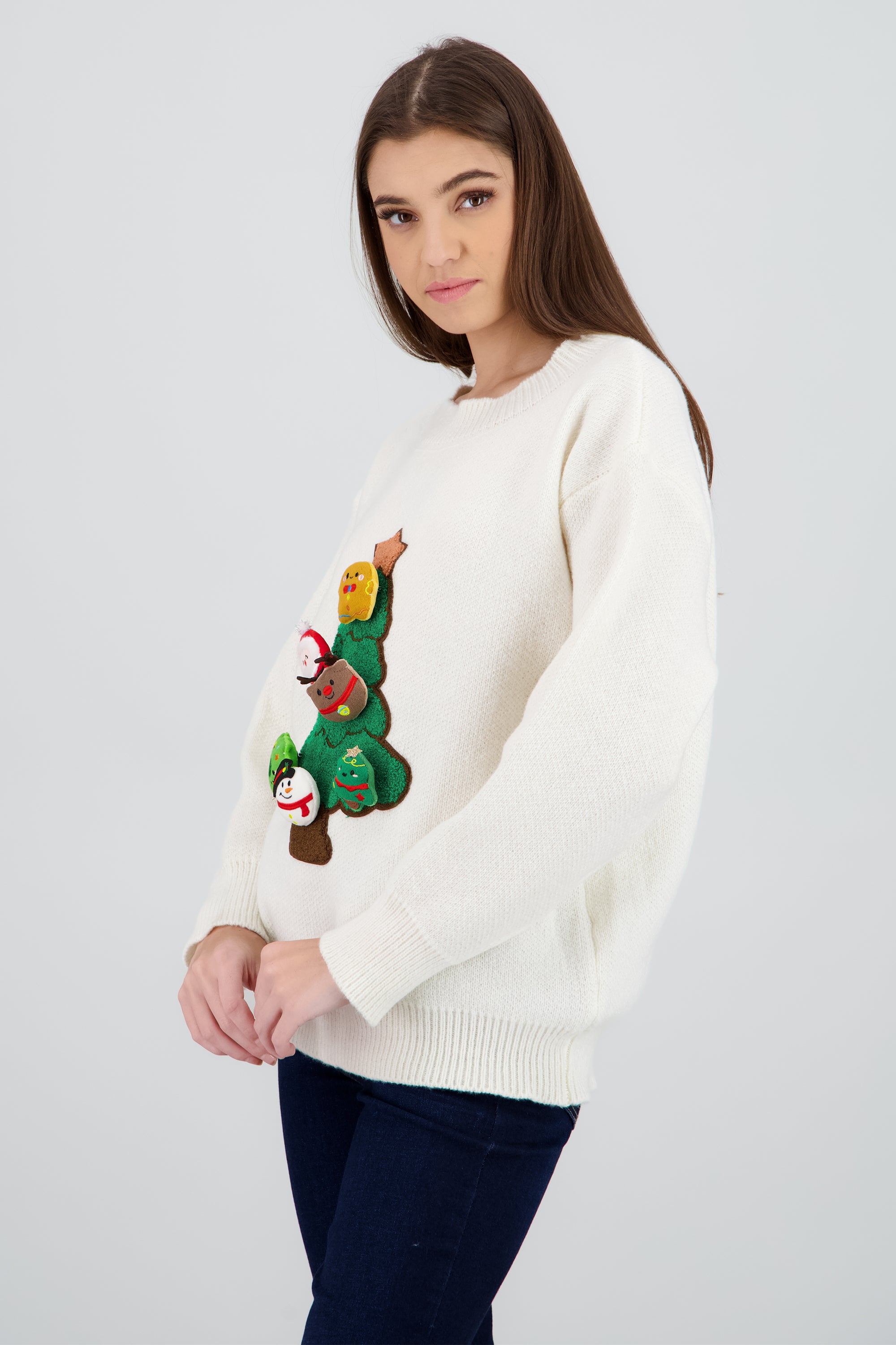 Sueter navideño DIY con charms HUESO COMBO