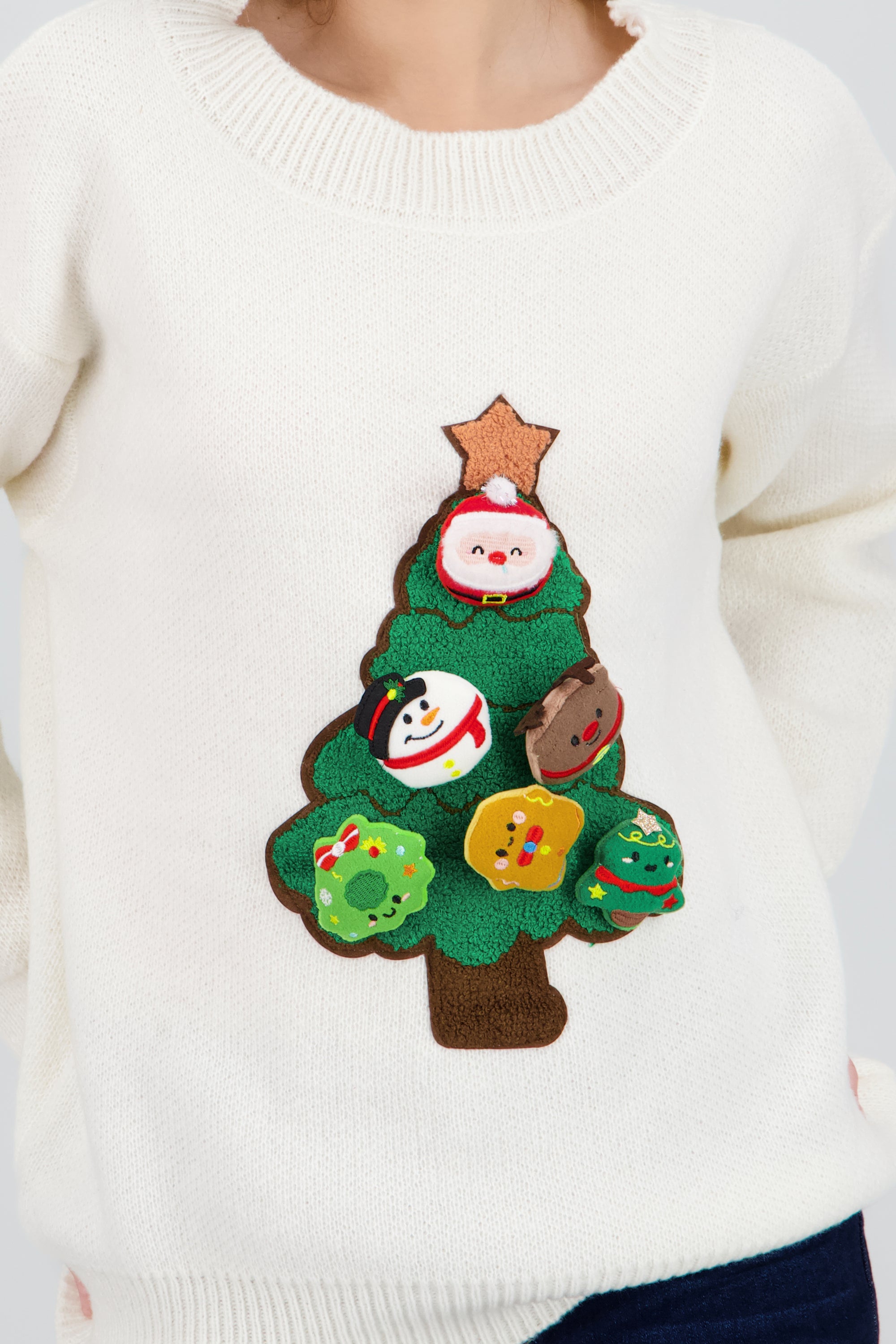 Sueter navideño DIY con charms HUESO COMBO