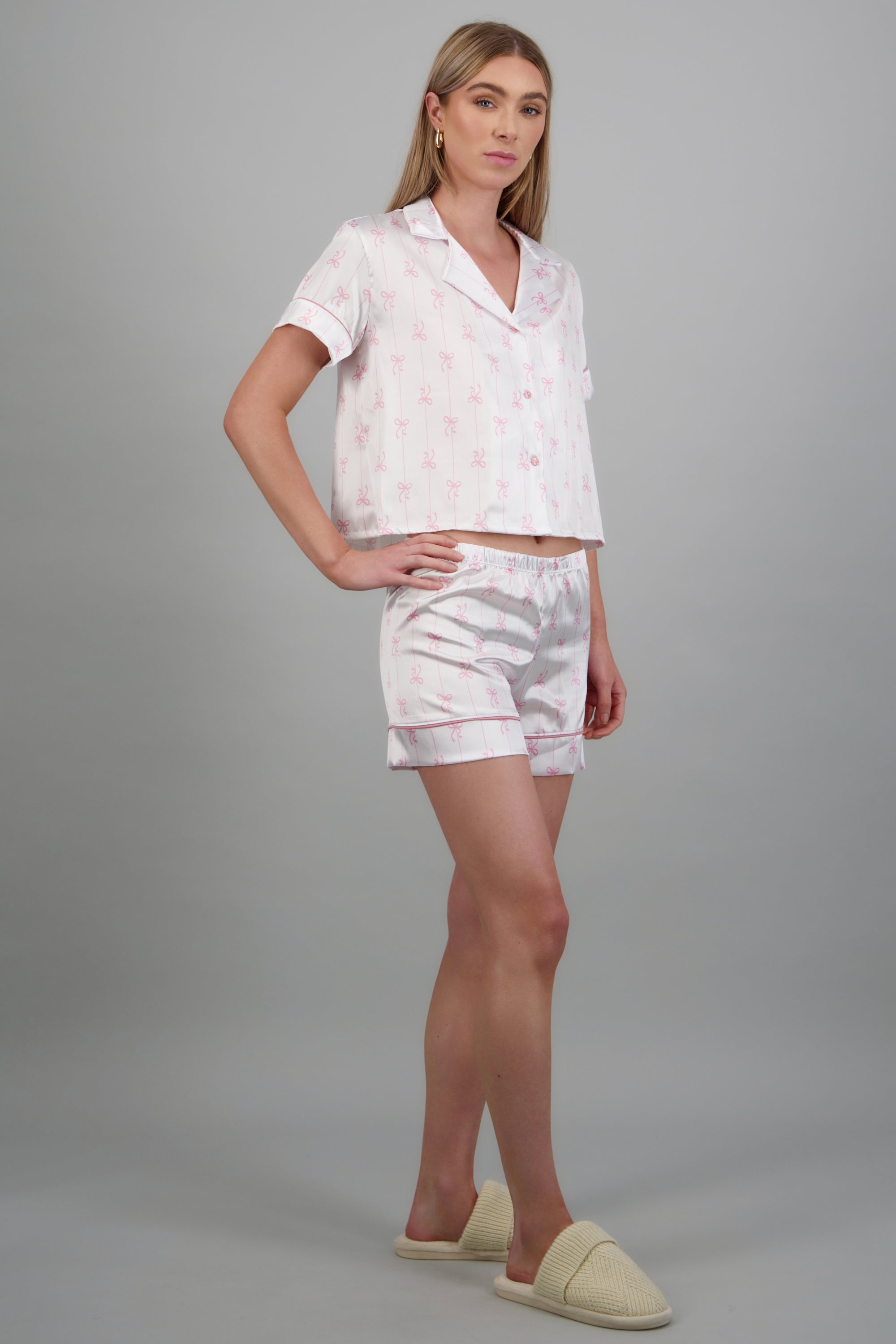 Pijama camisera estampado BLANCO