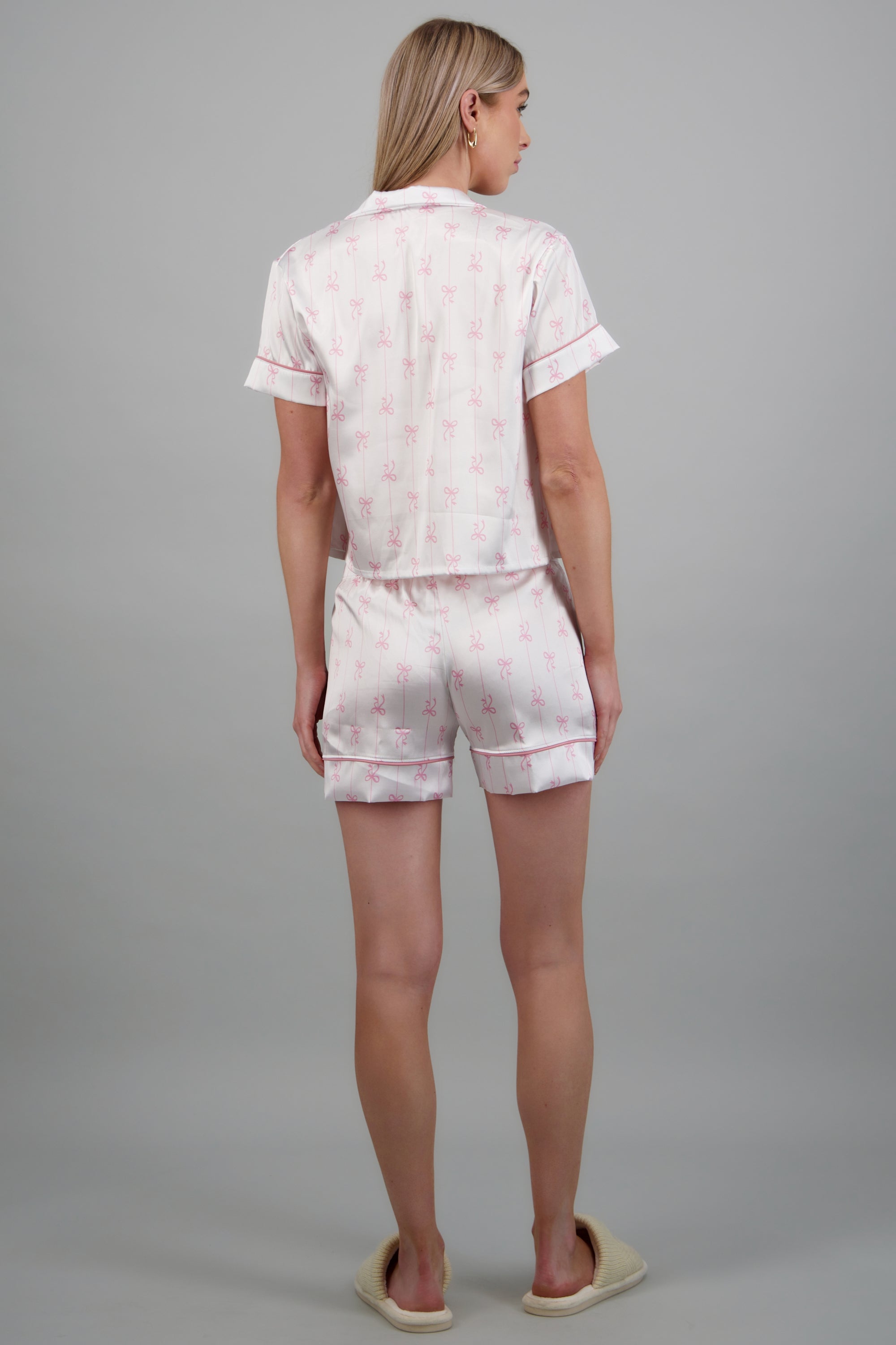 Pijama camisera estampado BLANCO