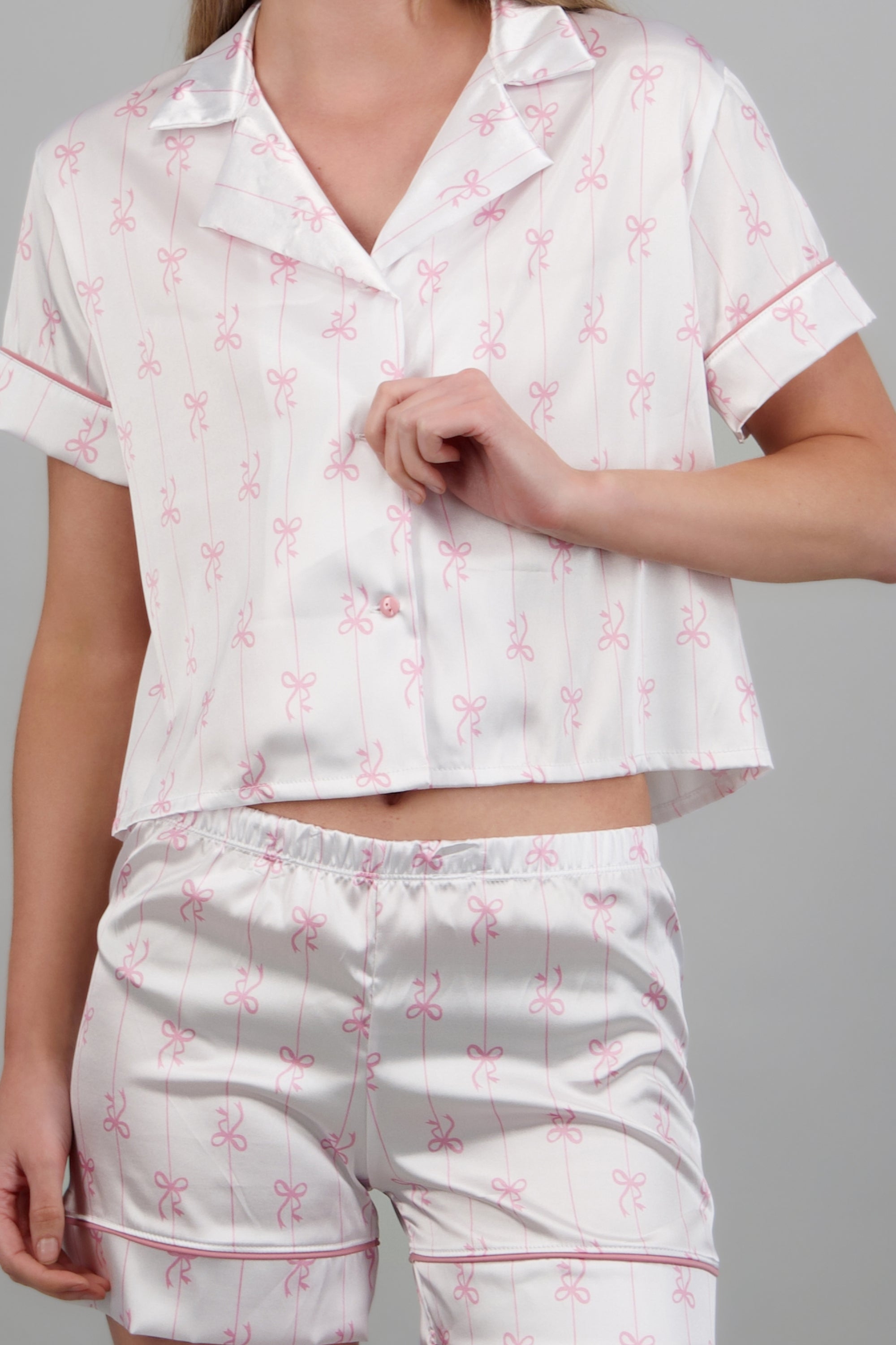 Pijama camisera estampado BLANCO