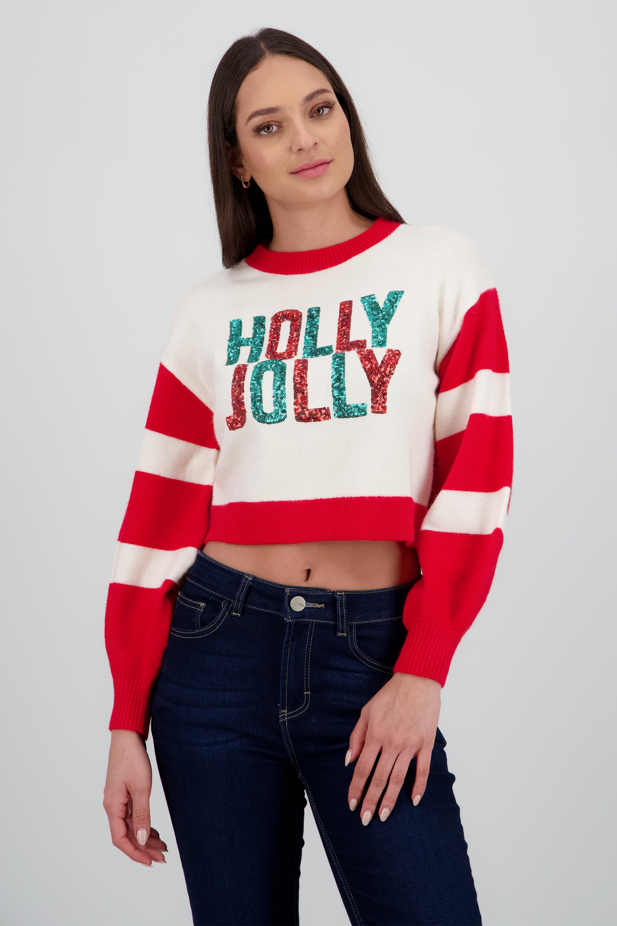 Sueter navideño Holly Jolly ROJO COMBO