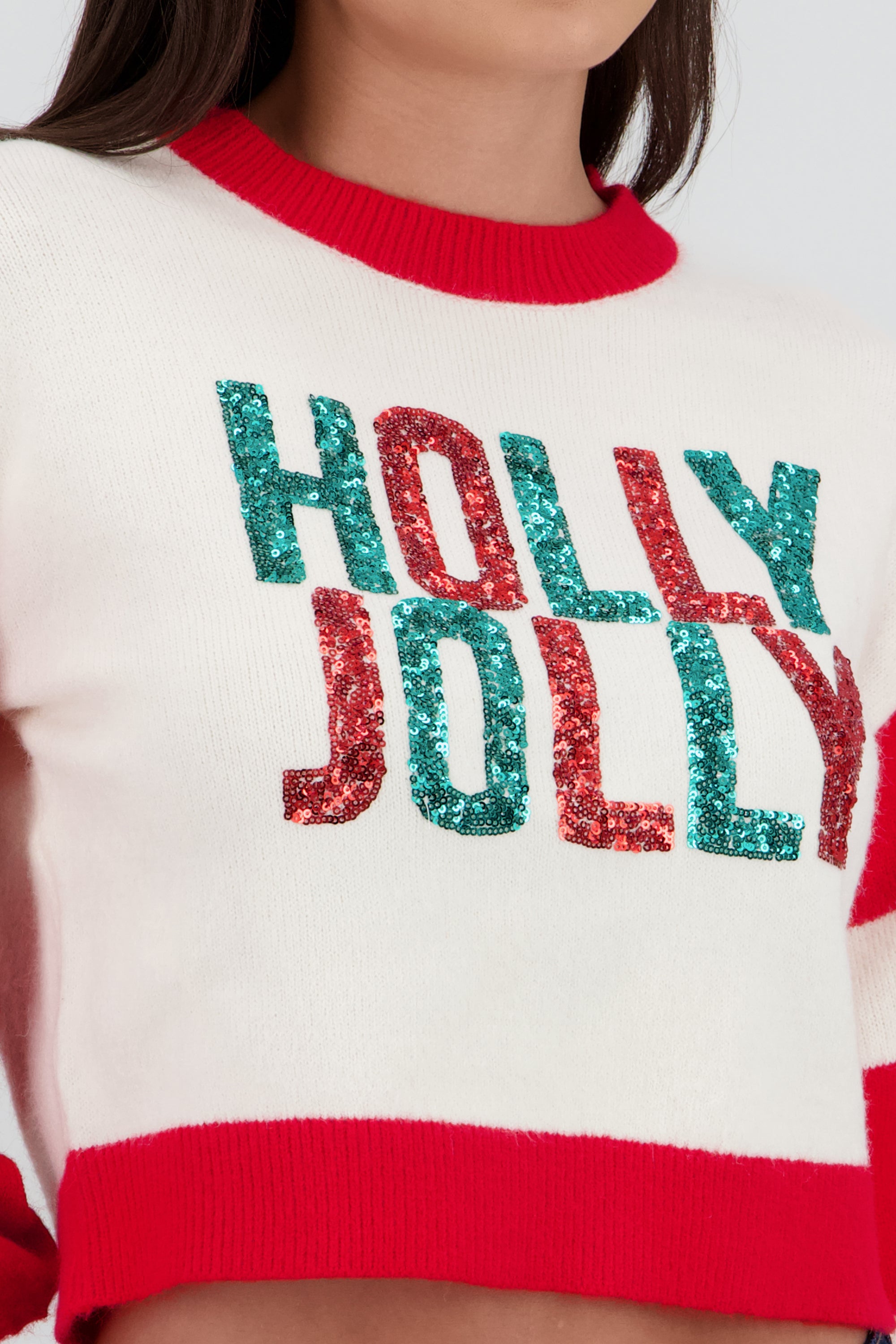 Sueter navideño Holly Jolly ROJO COMBO